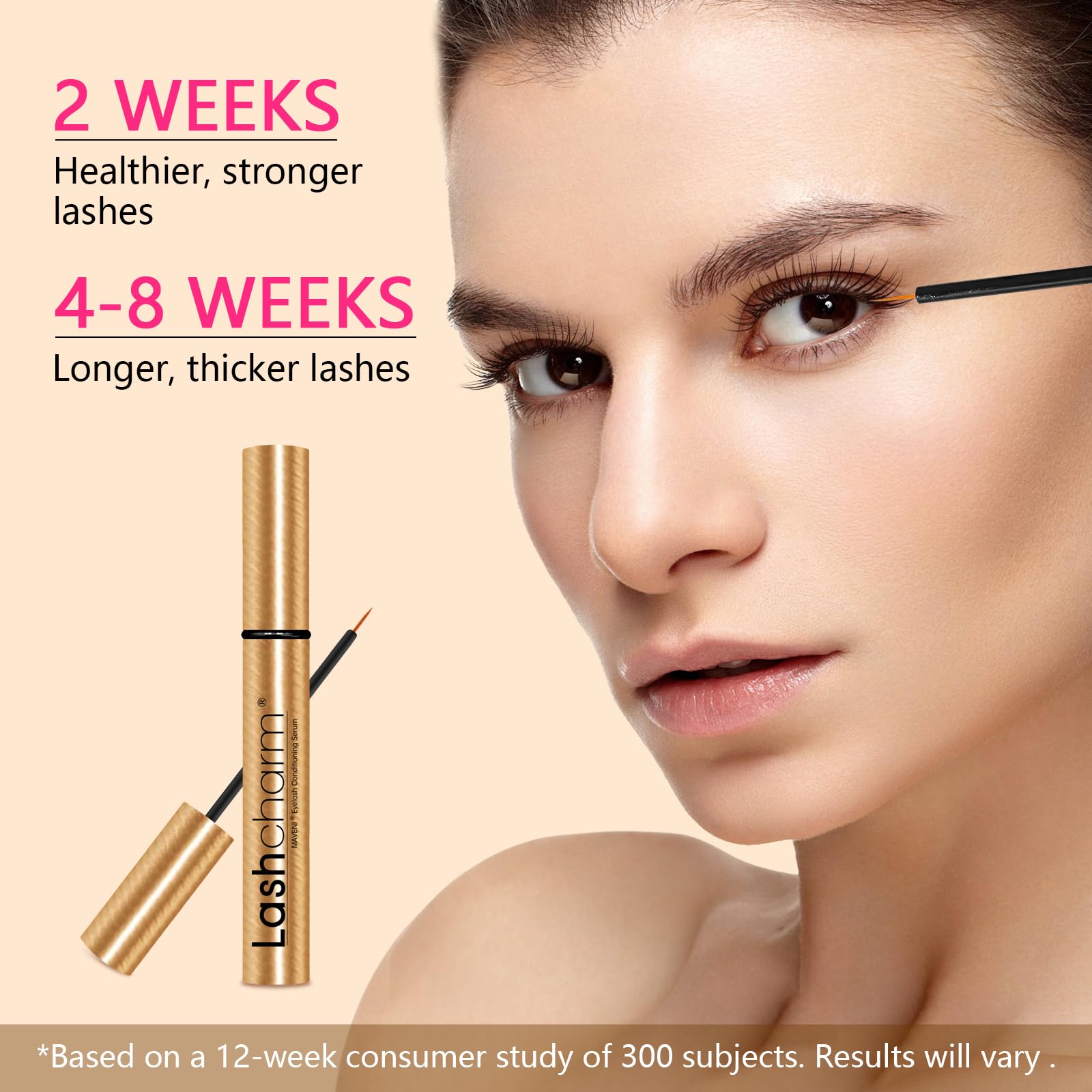 Premium Eyelash Growth Serum for Women - Fast & Effective Lash Enhancing Treatment for Longer, Fuller & Denser Lashes - 0.1 Fl Oz (Pack of 1) - Perfect for Daily Use & Special Occasions