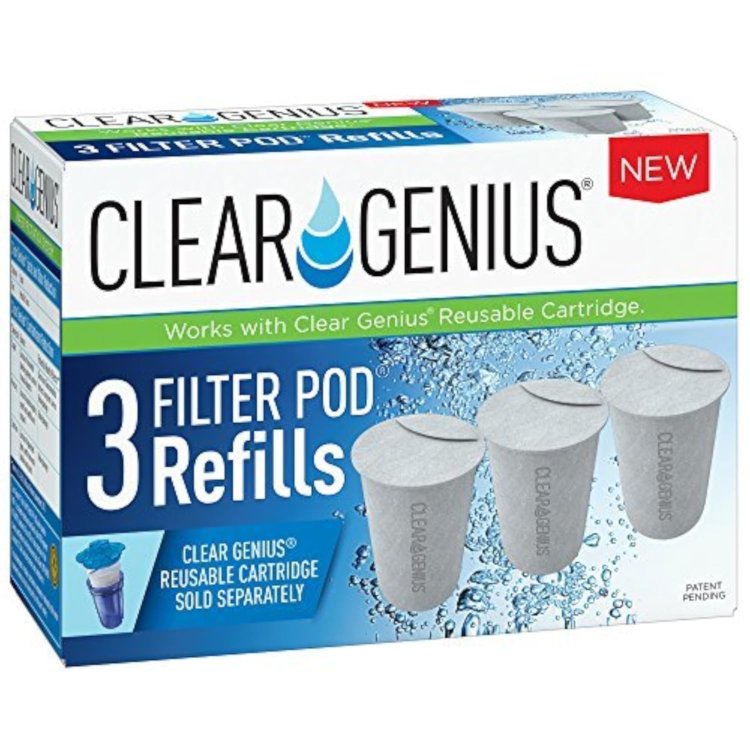 SR-3 Filter Pod Refills (Pack of 3) - Lasts 2 Months | Compatible with Most Water Filter Systems | Perfect for Home, Office & RV Use