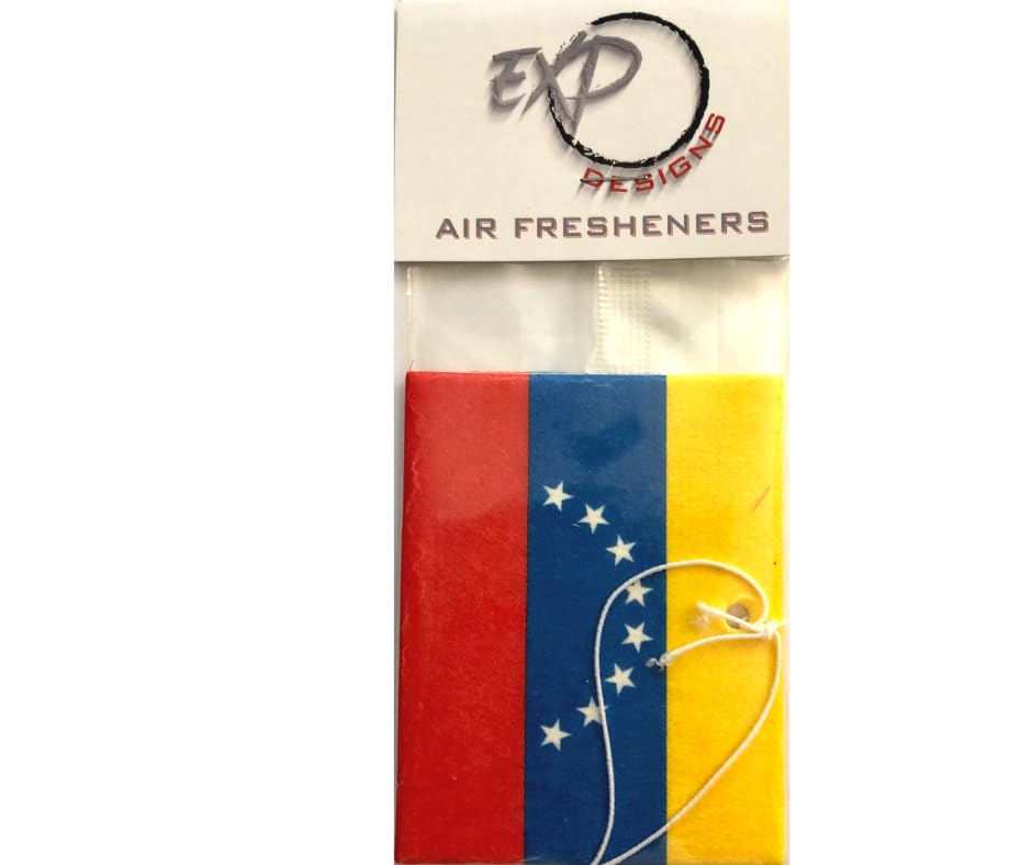 Venezuela Flag Car Air Freshener - Patriotic Scented Hanging Decor for Cars, Homes & Offices