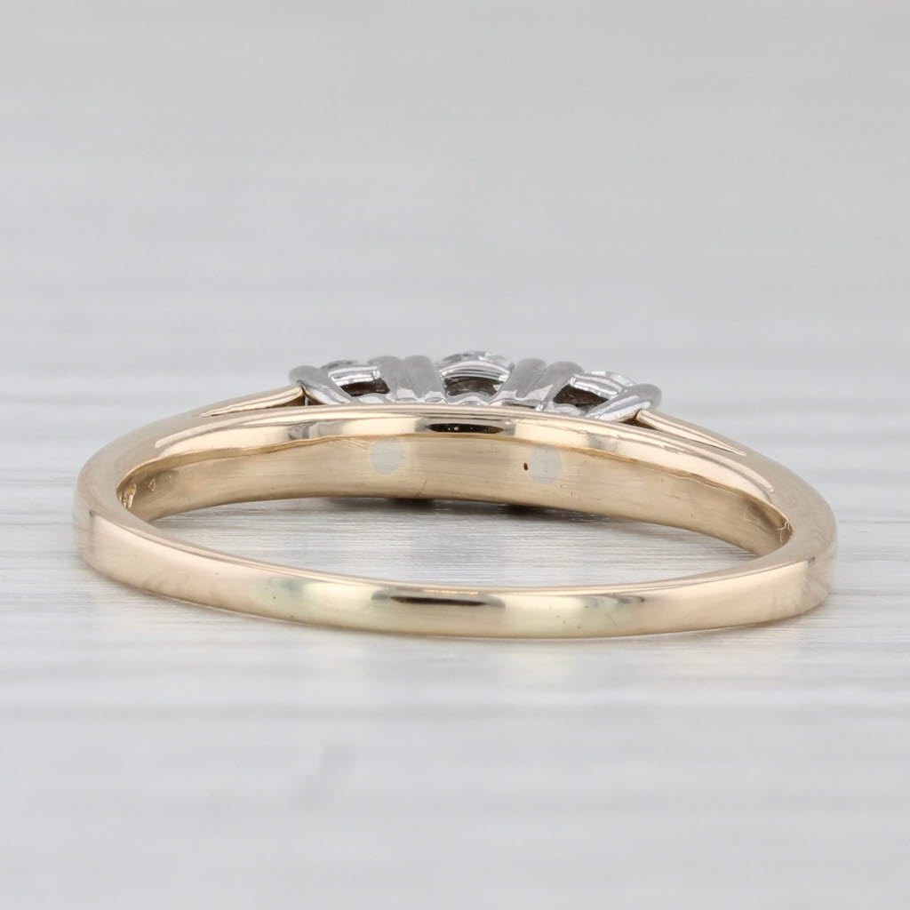 0.50ctw Diamond Three Stone Engagement Ring - 14k Yellow Gold - Size 8 - Perfect for Proposals, Anniversaries & Special Occasions