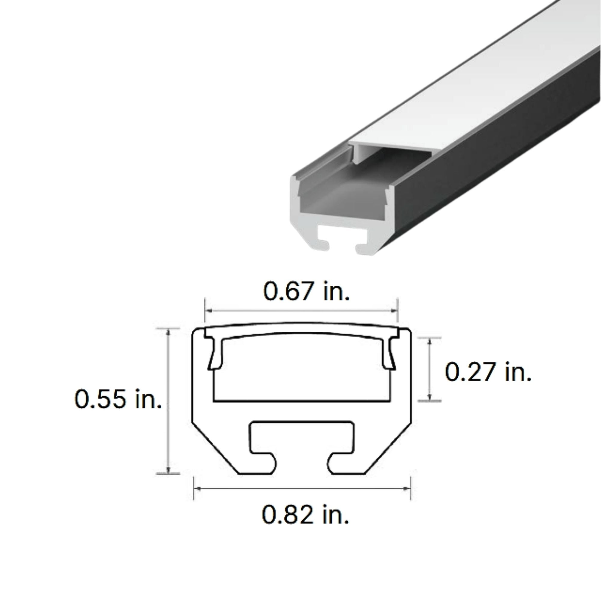 48 Pack White LED Channel Lights - Dimmable Aluminum Track for Home, Kitchen, and Commercial Lighting - Perfect for Under Cabinet, Shelf, and Display Case Illumination