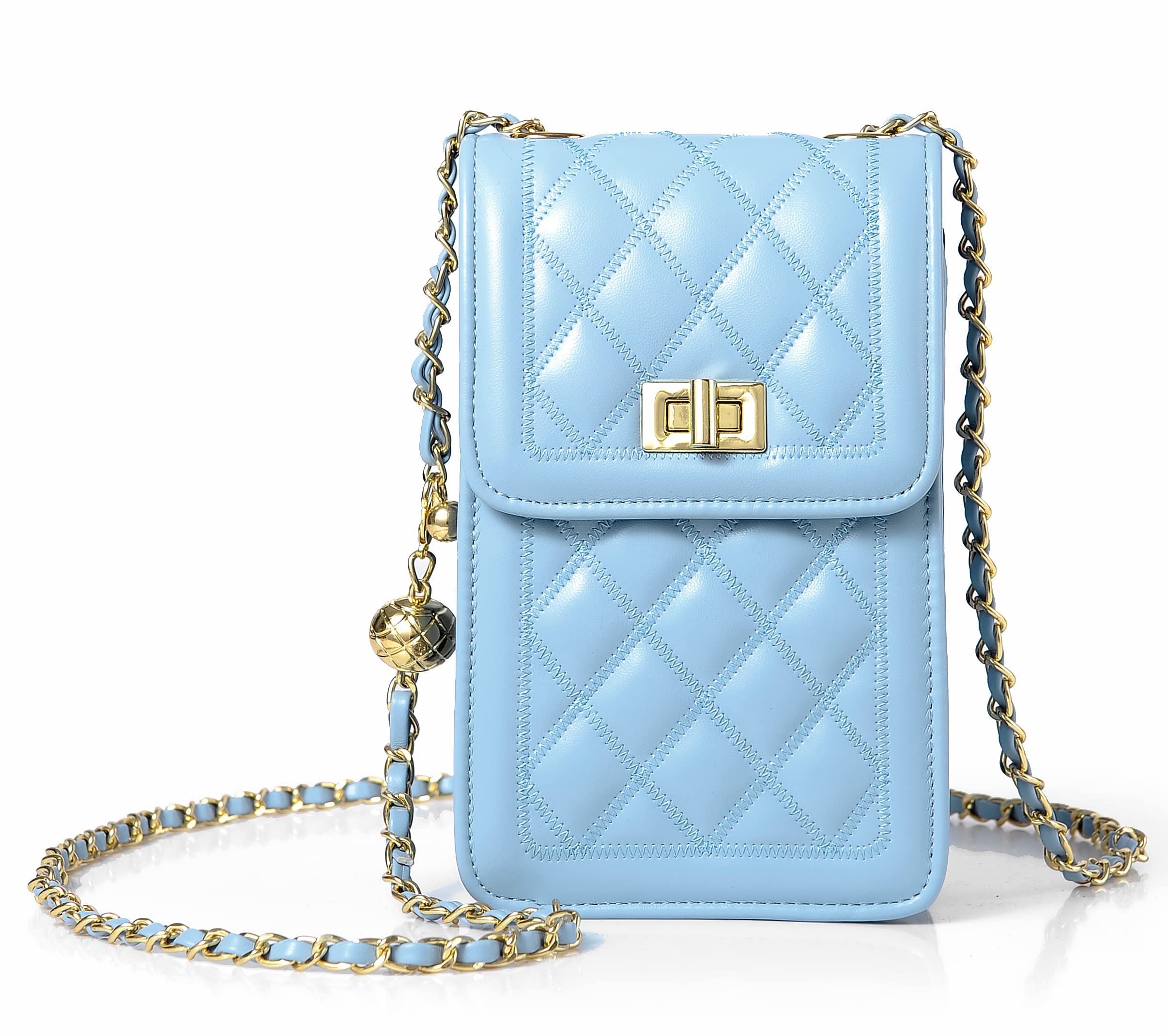FSD.WG Women's Small Crossbody Leather Phone Purse - Mini Messenger Shoulder Bag with Wallet - Perfect for Travel, Shopping & Everyday Use