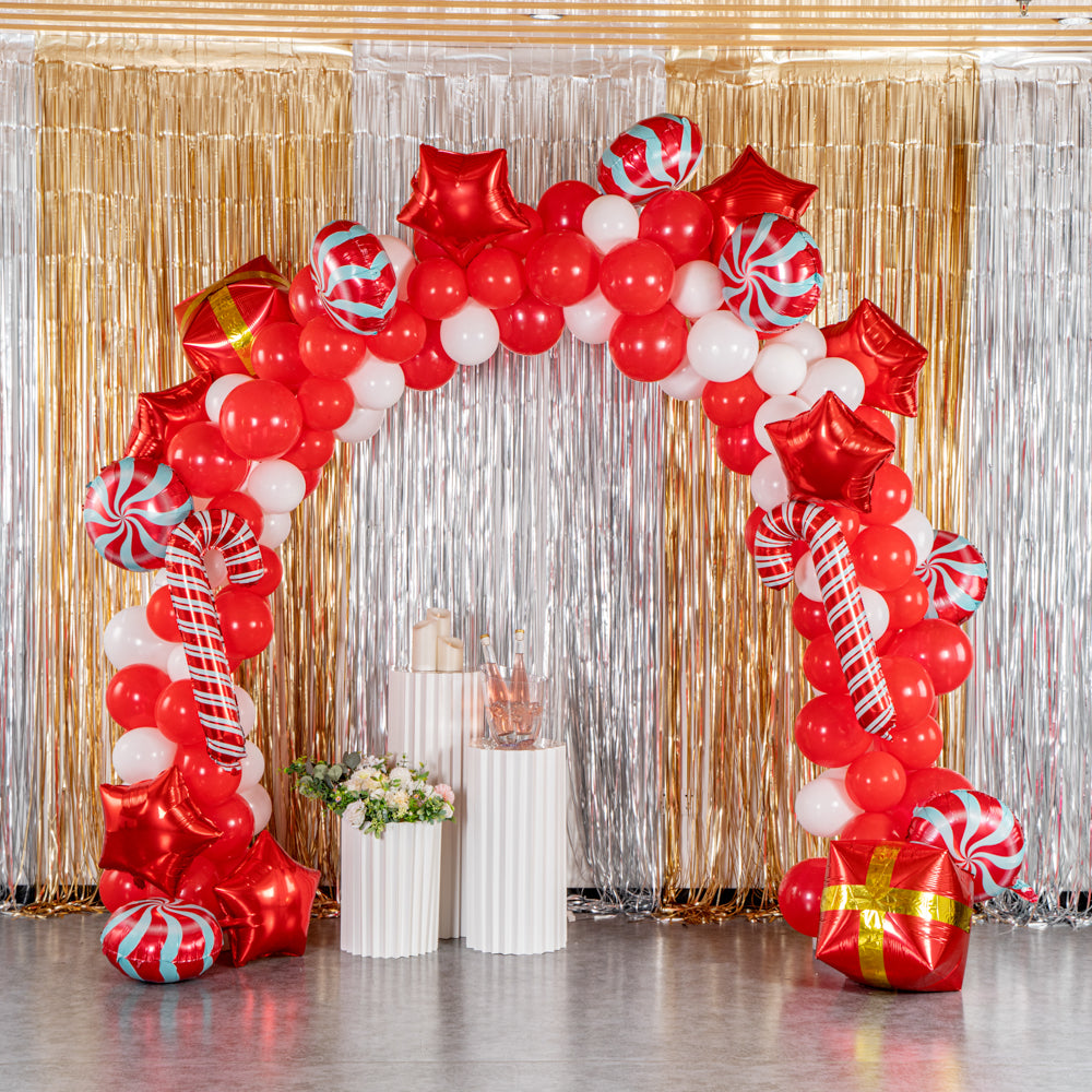 Balloonify Holiday Balloon Arch Garland Kit - 141 Pieces Party Decorations for Christmas, Birthday, Wedding | Includes Arch Strip, Balloon Ties & Pump Accessories | Perfect for Indoor/Outdoor Events