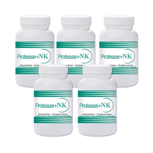 Natural Living Protease-NK Enzymes Supplement - 5 Bottles (150 Capsules) for Digestive Support & Immune Health | Gut Wellness & Protein Digestion Aid | Perfect for Daily Wellness Routine & Active Lifestyle