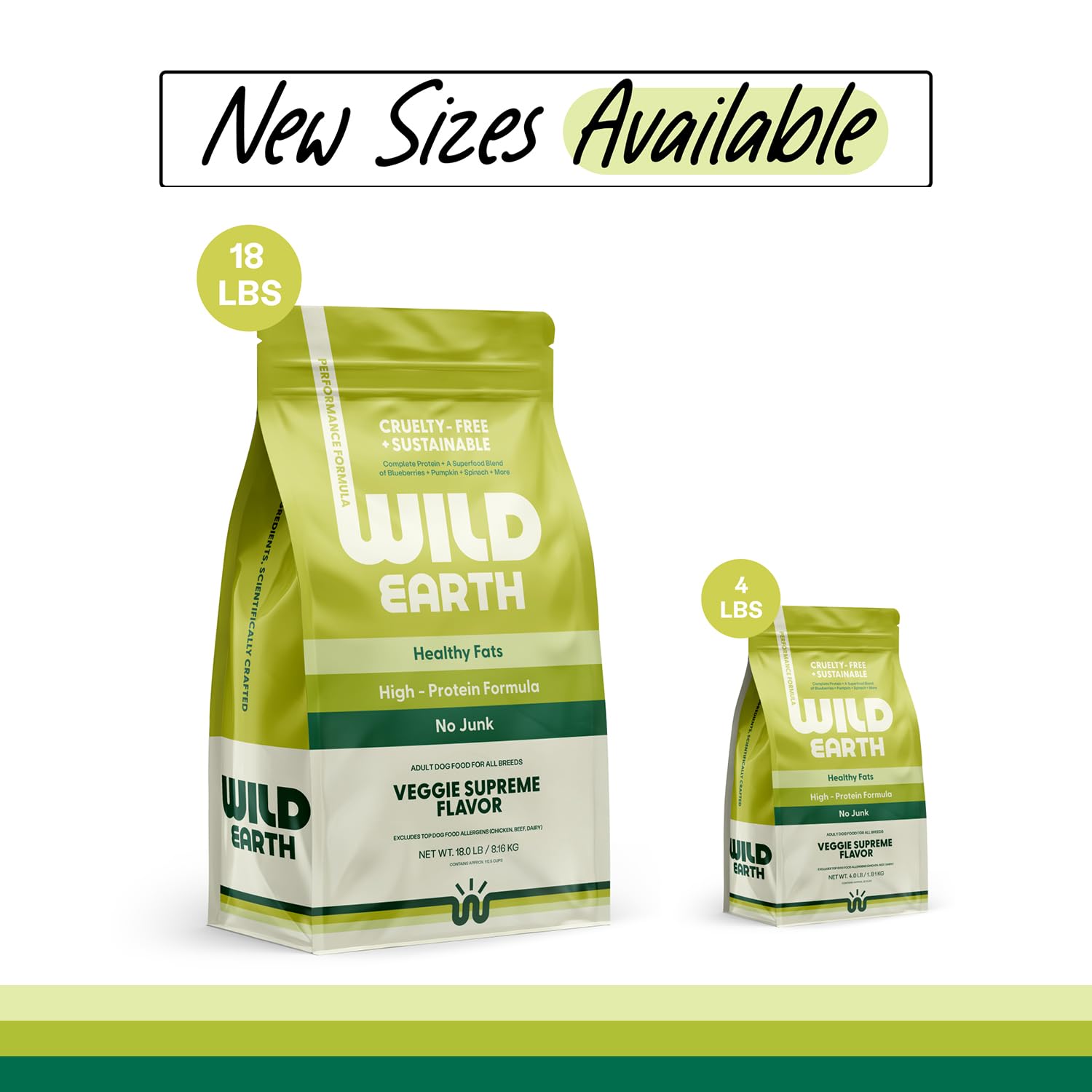 Wild Earth Vegan Dry Dog Food - High Protein Plant-Based Kibble for Dogs | Wheat-Free, Allergen-Free, Vet-Developed Formula | Veggie Supreme Flavor 4lb Bag | Perfect for Active Dogs & Pets with Food Allergies