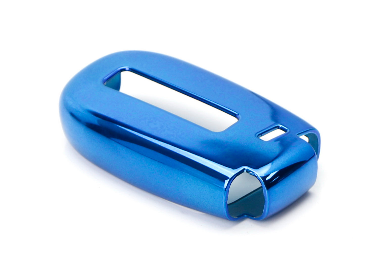 Durable Chrome Blue TPU Key Fob Cover for Dodge Charger Challenger Jeep Chrysler - Protective Case for Car Keys (Perfect for Everyday Use & Vehicle Protection)