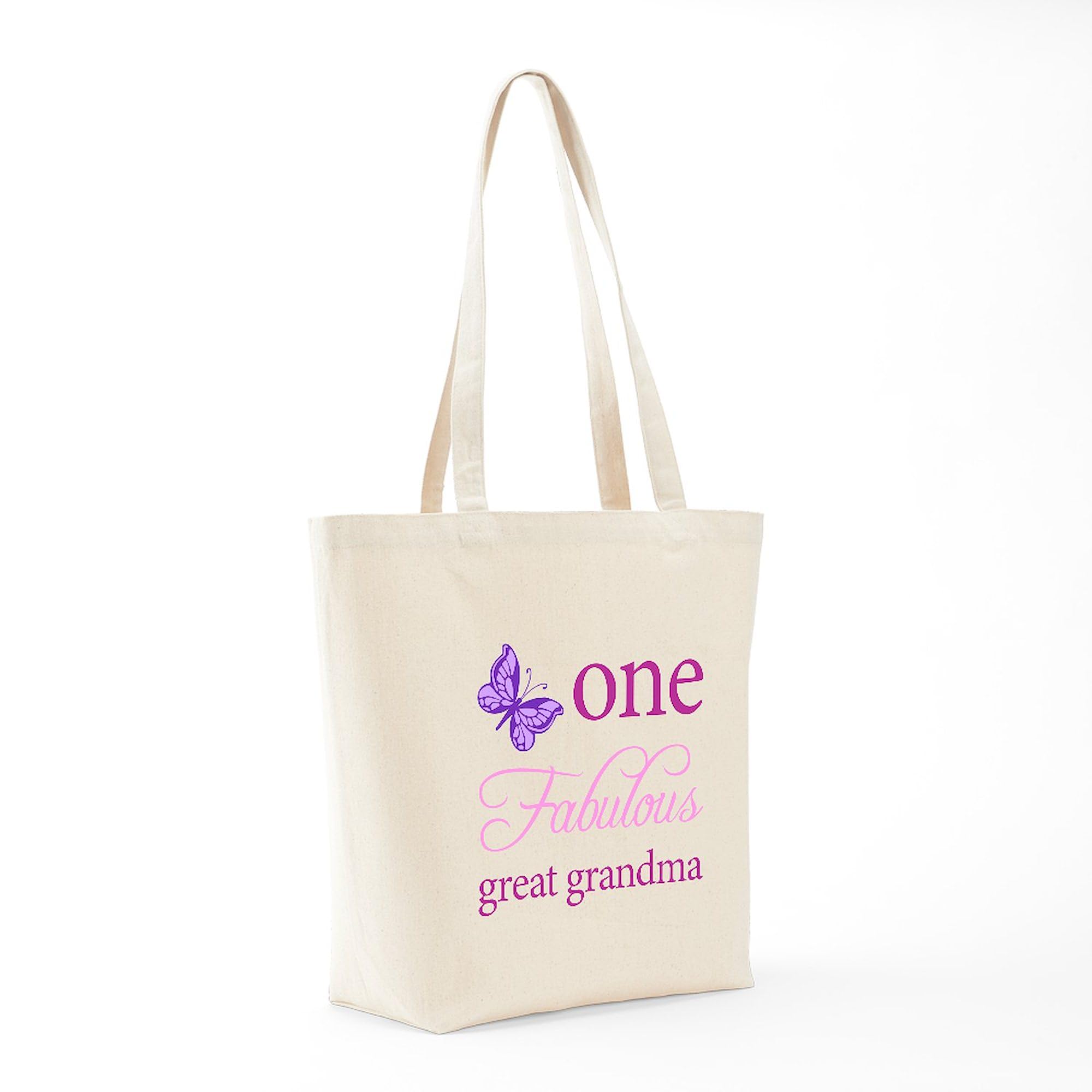 One Fabulous Great Grandma Tote Bag - Natural Canvas Reusable Shopping Bag for Groceries, Beach & Daily Use | Eco-Friendly Gift for Grandmothers