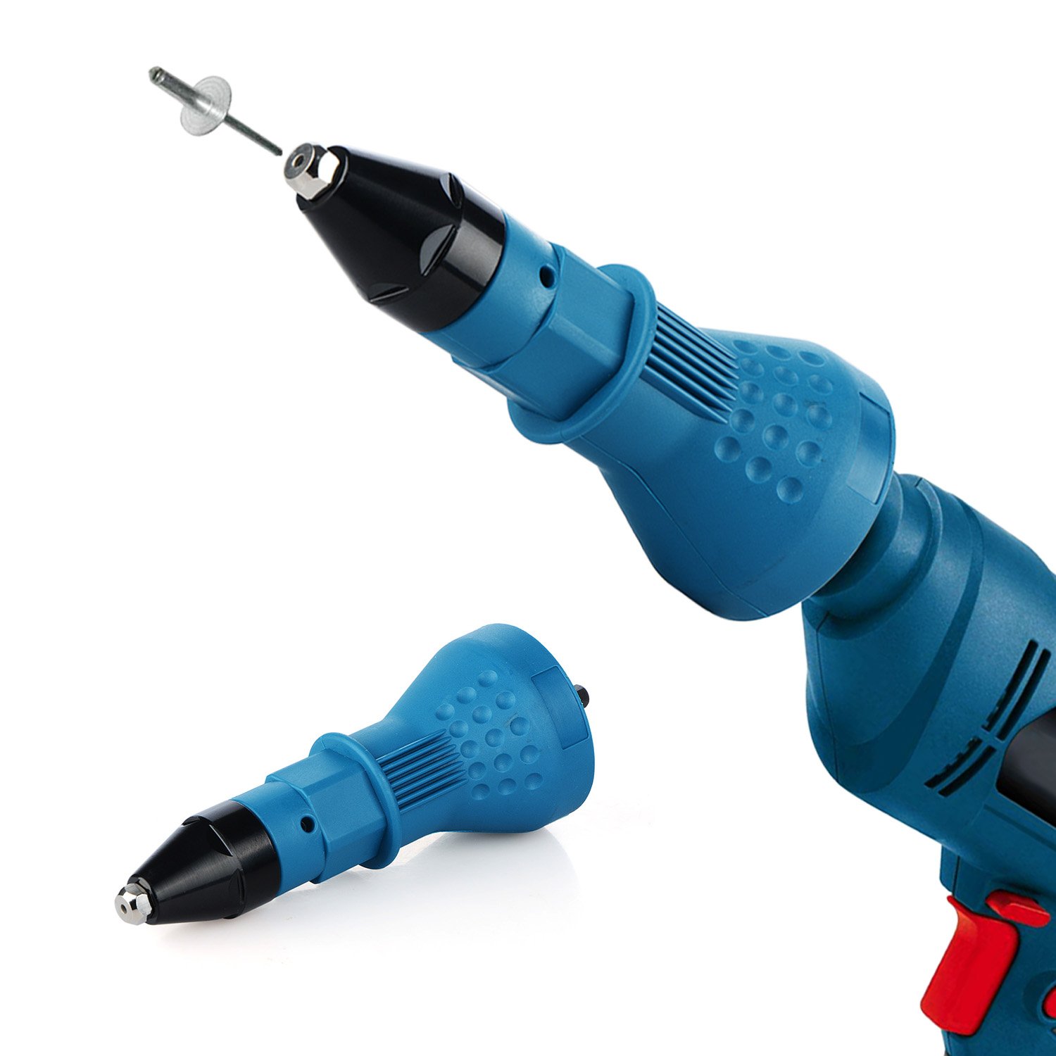 Hex Shank Blind Rivet Nut Drill Adapter Kit - Electric & Cordless Drill Riveter Converter for Rivet Gun & Multifunction Nail Gun | Perfect for DIY Home Repairs, Metalworking & Automotive Projects