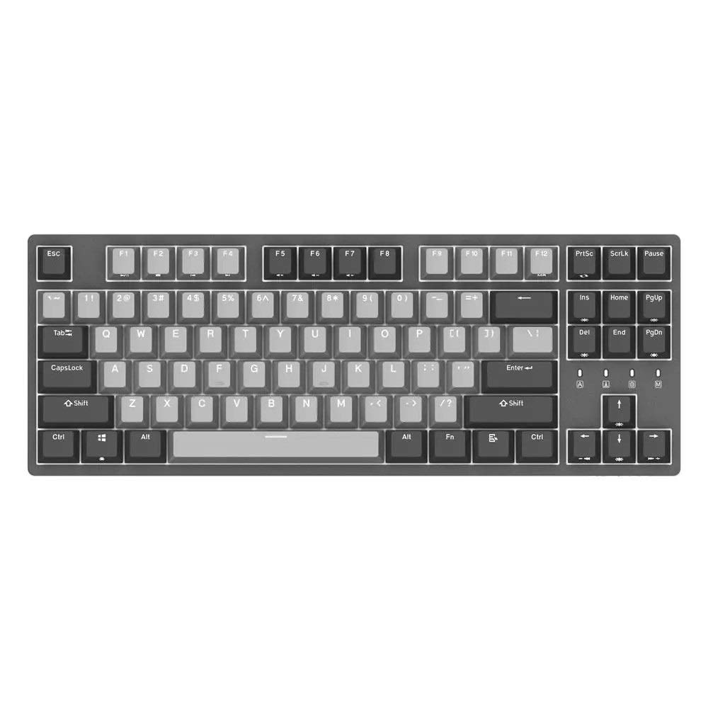 KXA WanuigH Mechanical Gaming Keyboard with Cherry MX Brown/Red/Blue Switches & PBT Keycaps - Wired USB Keyboard for PC, Mac Gamers & Typists (Black, Brown Switch) - Perfect for Esports, Office Work & Programming