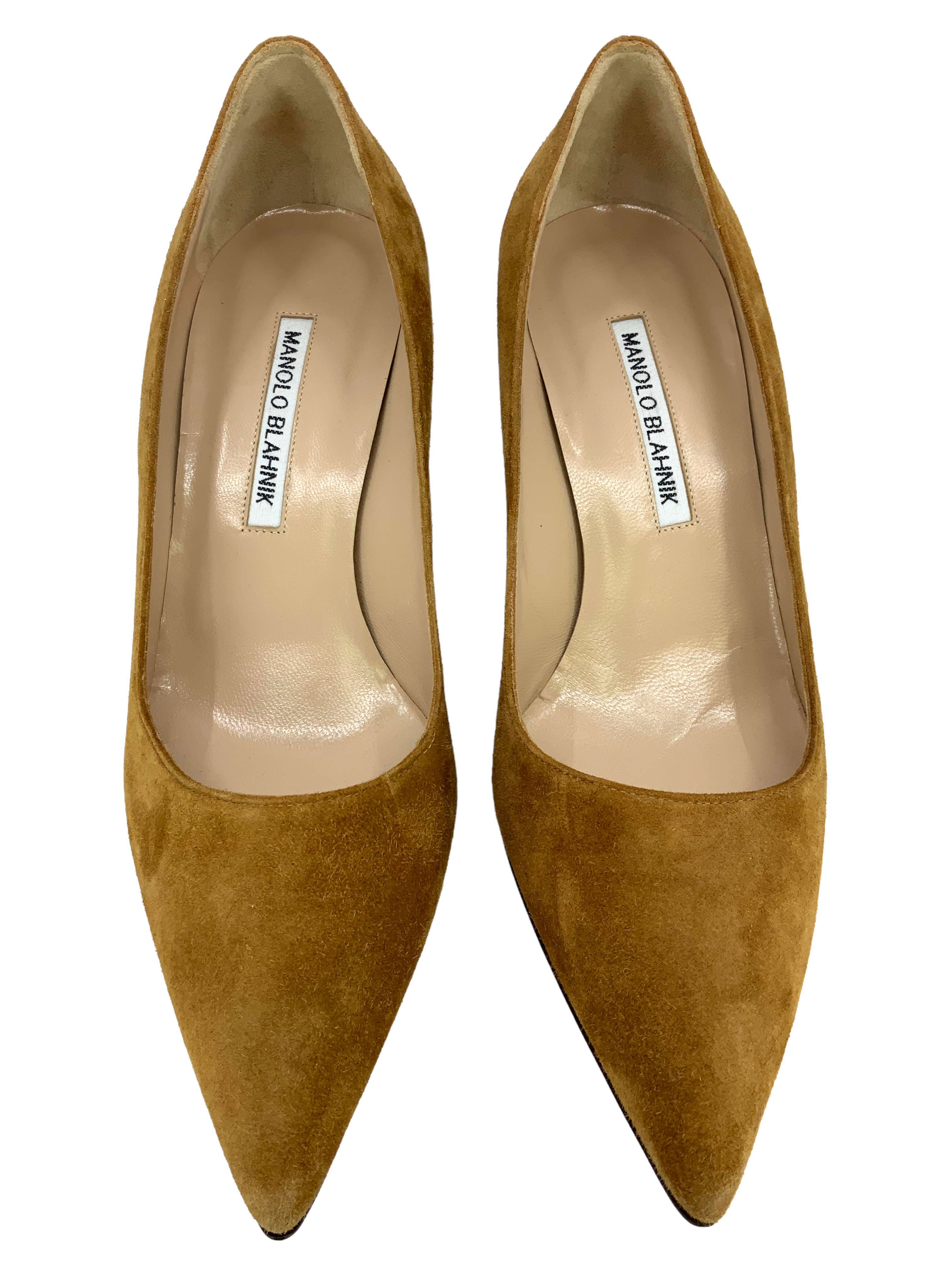 Manolo Blahnik BB Suede Pumps Women's Size 7.5 - Elegant High Heel Shoes for Women, Perfect for Weddings, Parties & Office Wear