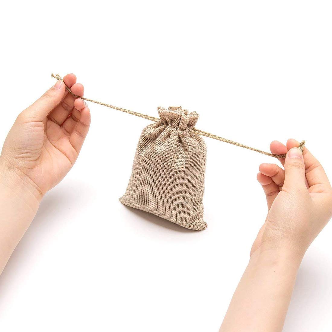 Eco-Friendly Jute Linen Pouches - Reusable Gift Bags for Birthday, Wedding & Party Favors - Handmade Potli Bags for Jewelry, Cosmetics & Small Gifts - Perfect for Festive Occasions & Sustainable Packaging