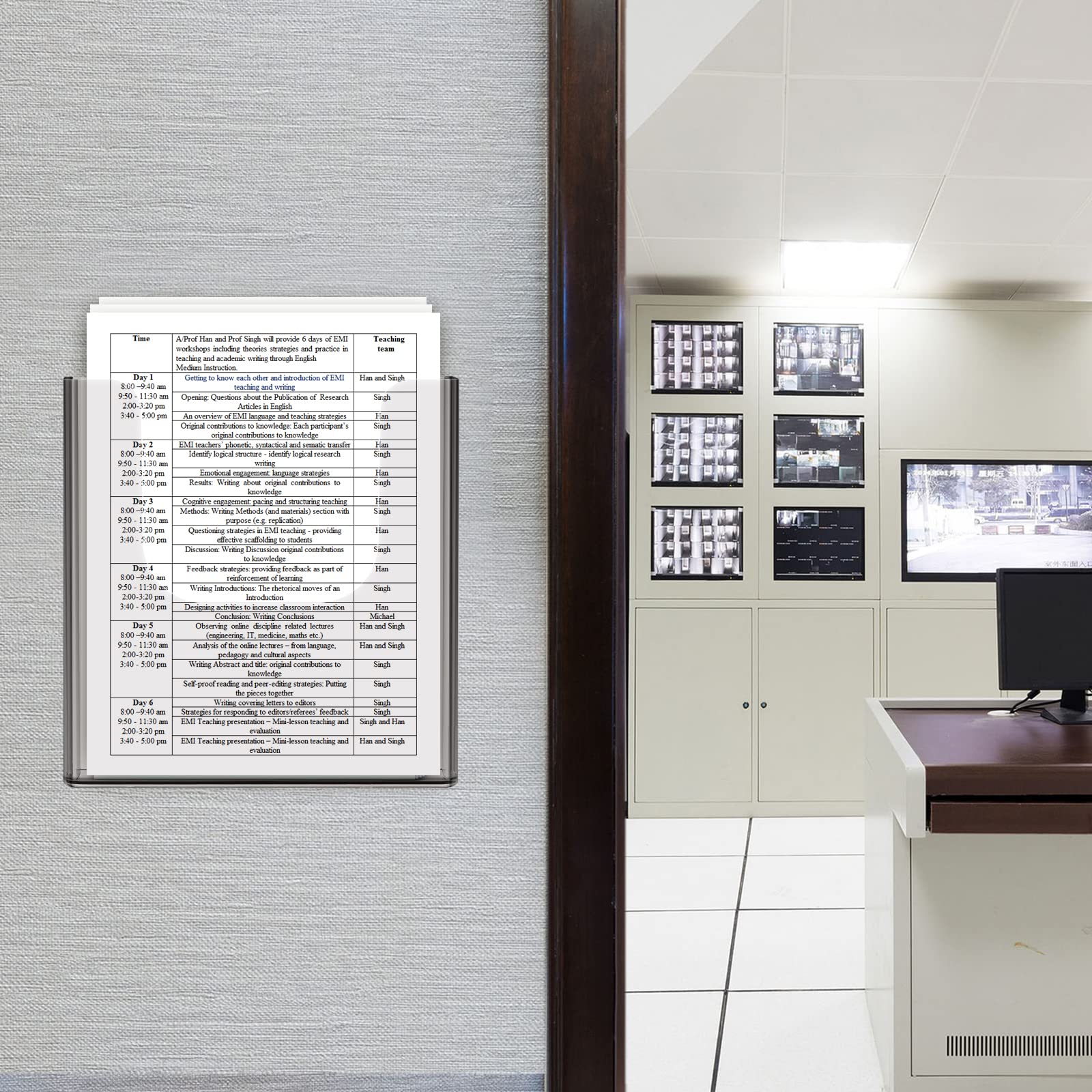 Zavekia Clear Acrylic Brochure Holder - 2 Pack (8 x 11.5 Inches) - Wall Mount Flyer & Literature Organizer for Office, Restaurant, Retail Store - Perfect for Menus, Brochures, Magazines, and Mail Display