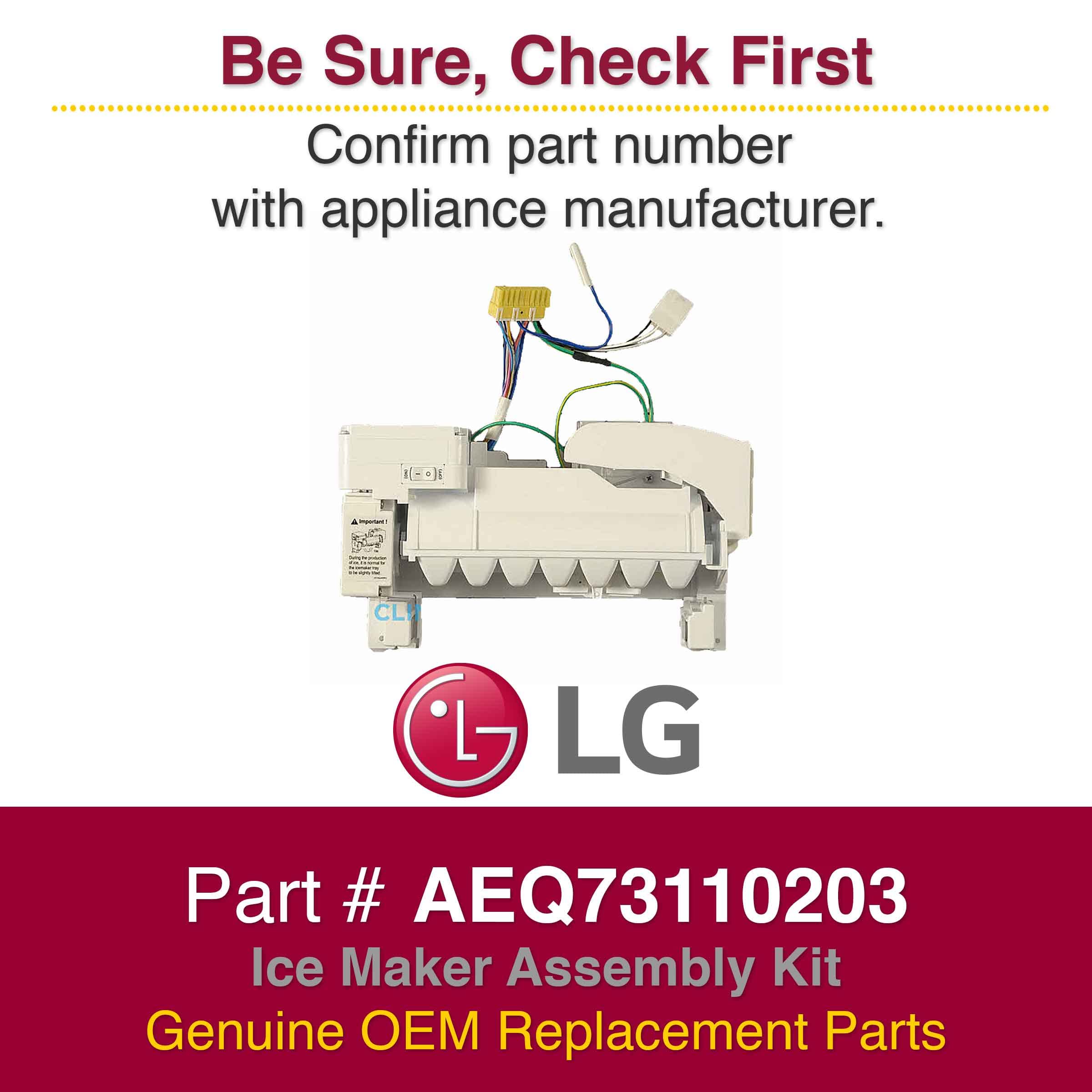 LG AEQ73110203 Refrigerator Ice Maker Replacement Kit - Compatible with Select LG Refrigerators - Easy DIY Installation for Home Kitchen Appliances
