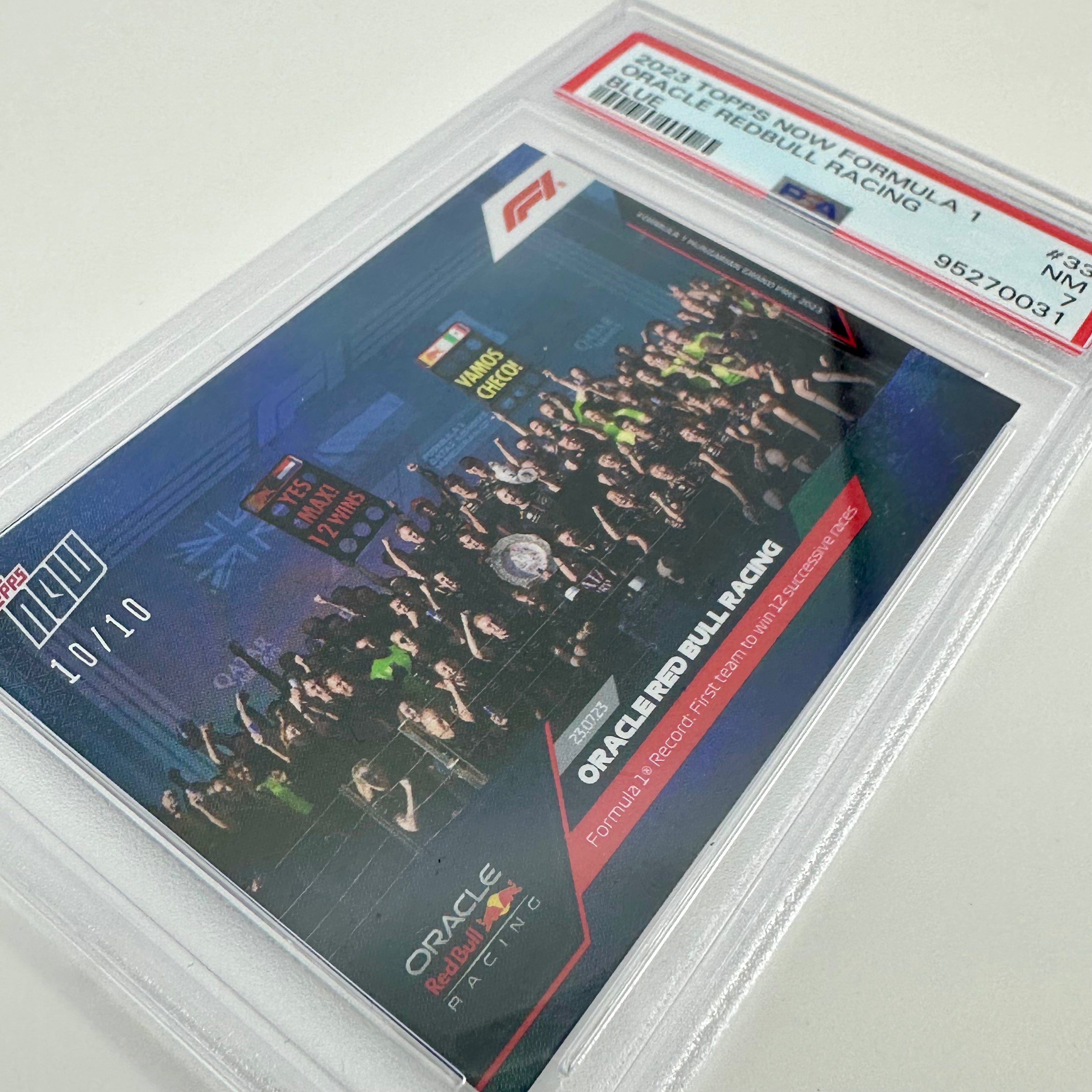PSA 7 Graded Max Verstappen #33 Blue F1 Racing Card - Perfect 10/10 Condition for Collectors & Sports Memorabilia Enthusiasts | Ideal for Display, Trading, and Investment