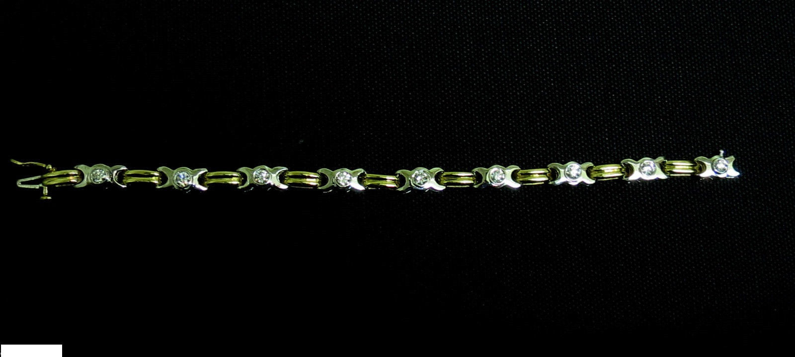 2.00 Carat Diamond Bezel Link Bracelet - G/VS2 Quality - 14K Two-Tone Gold (White & Yellow) - Perfect for Weddings, Anniversaries & Special Occasions
