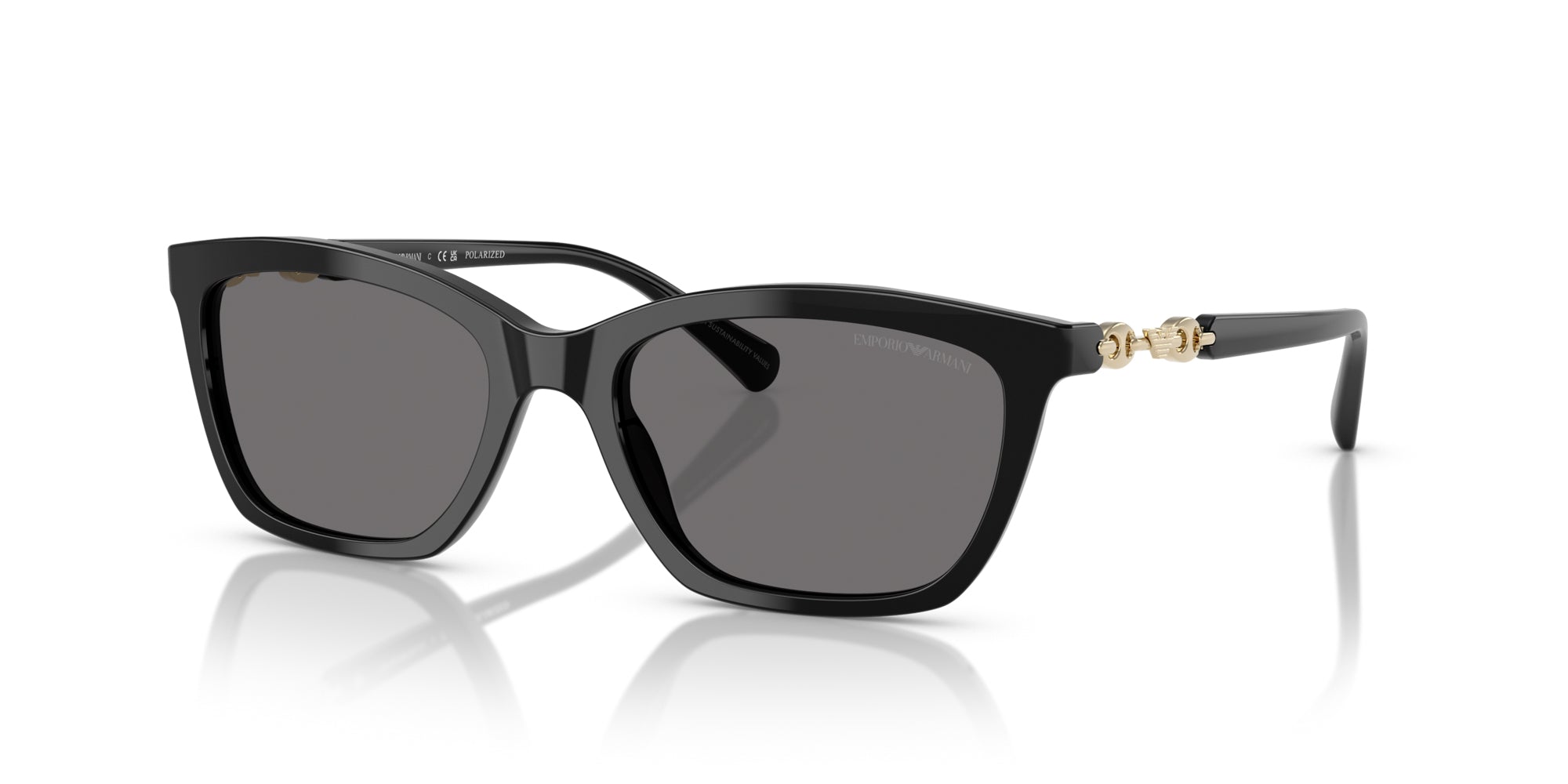 Shiny Black/Dark Grey Polarised