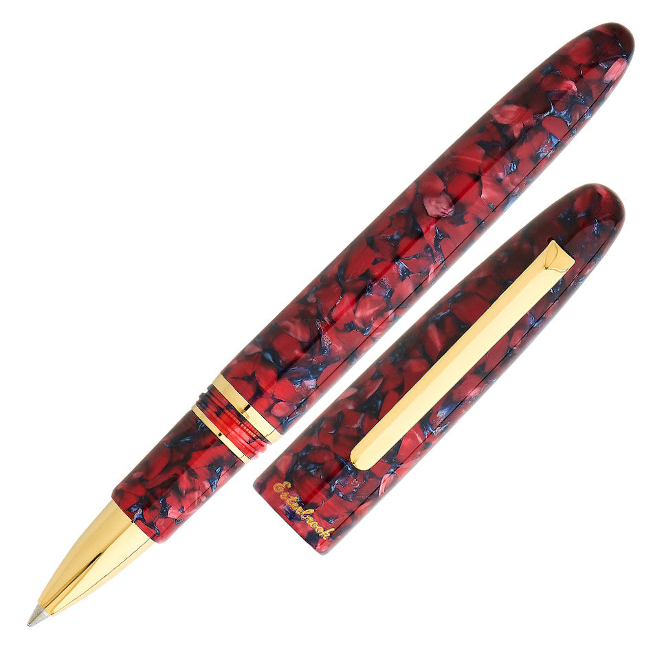 Esterbrook Estie Scarlet Rollerball Pen with Gold Trim - Premium Writing Instrument for Office, Journaling & Gift Giving