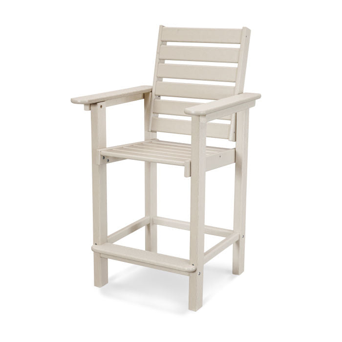 POLYWOOD Captain Counter Chair - Durable Outdoor Bar Stool for Patio, Deck & Kitchen - Weather-Resistant, Comfortable & Stylish Seating for Dining & Entertaining
