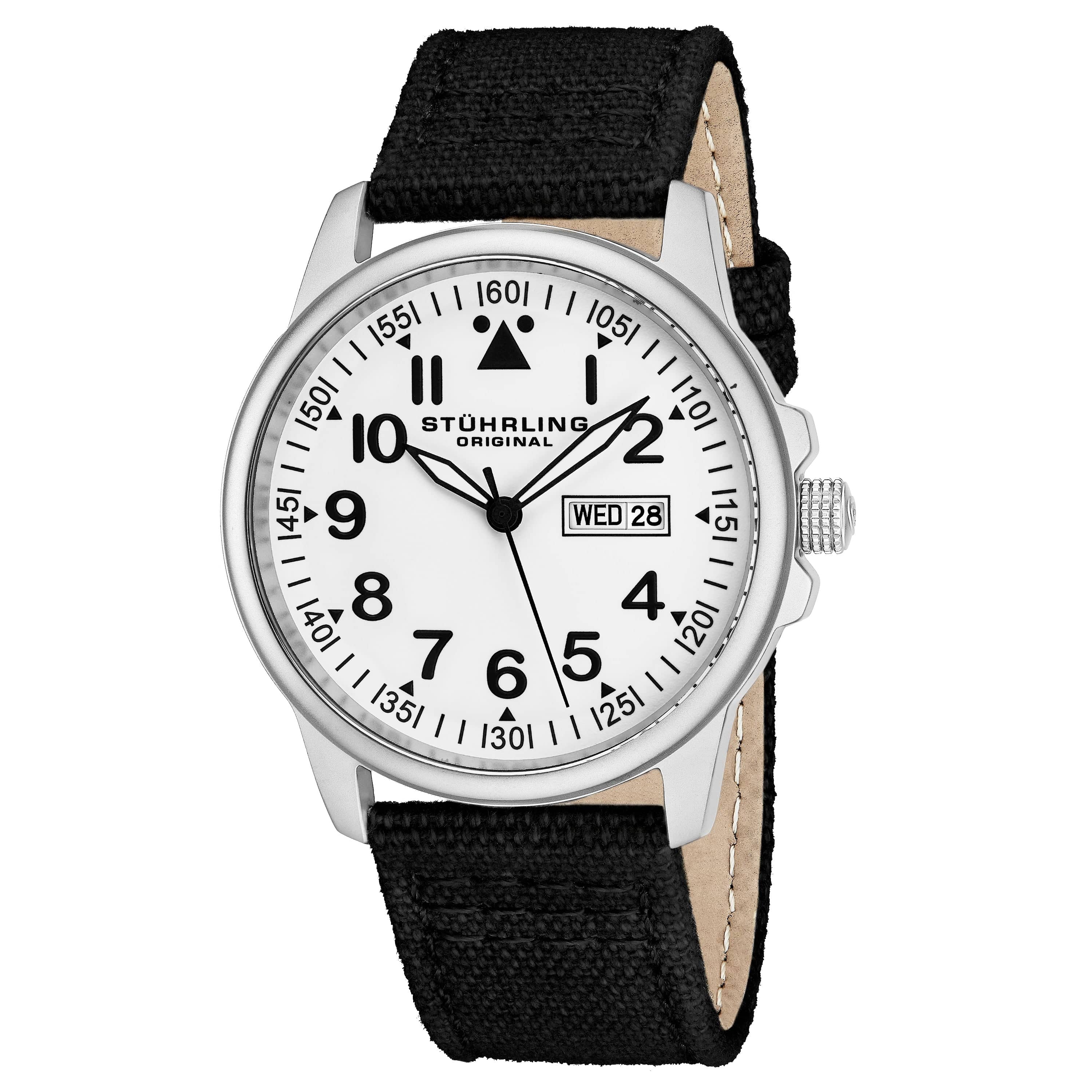 Black Dial / Black Case / Blue Leather Strap Tang Buckle