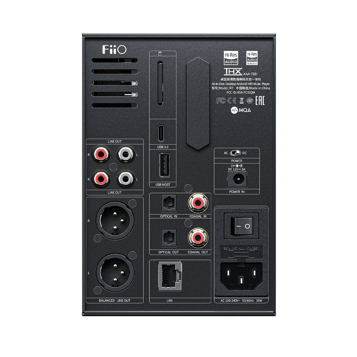 FiiO R7 All-in-One High-Resolution Audio Player, Streamer & Headphone Amplifier/DAC (Open Box) - Perfect for Home Audio & Studio Listening