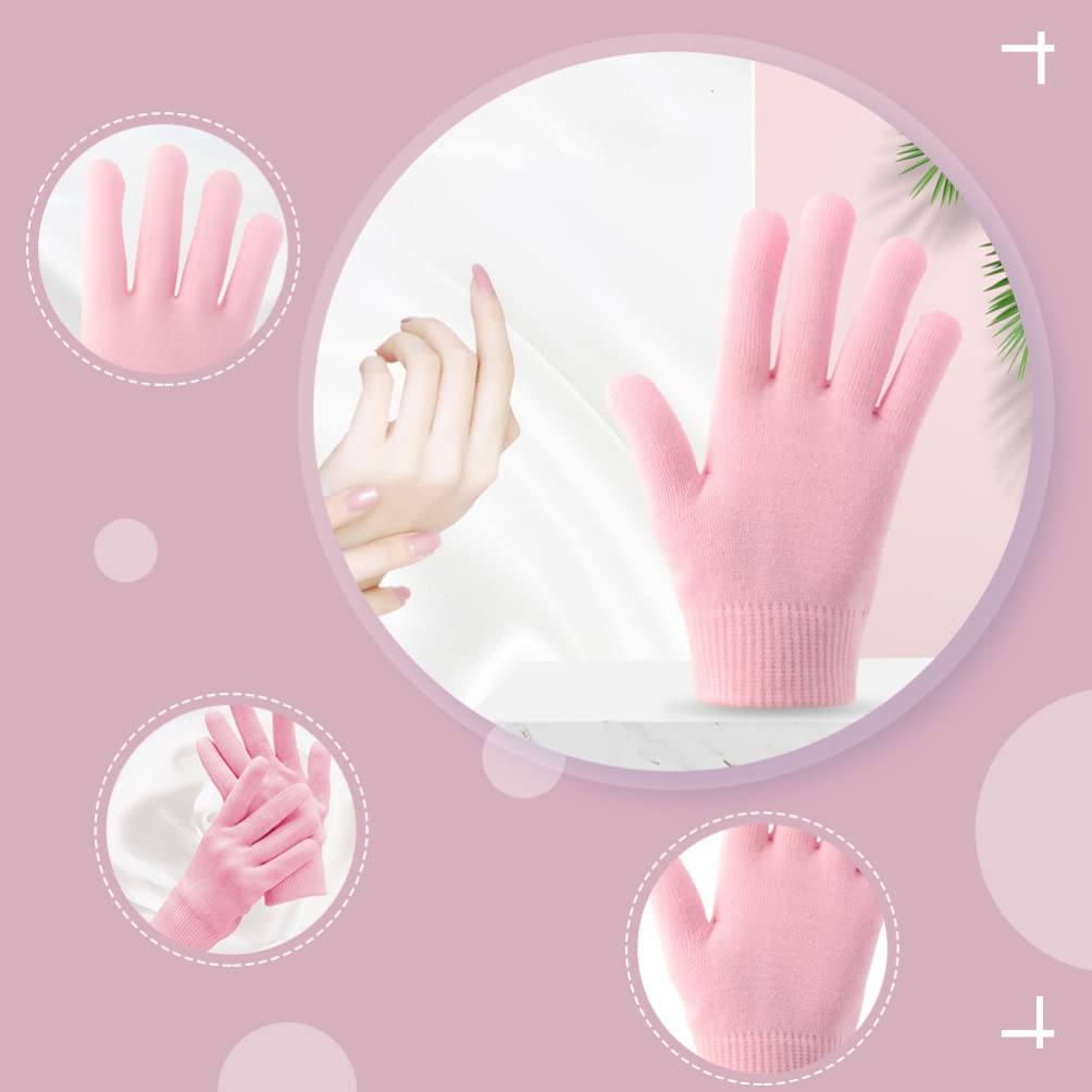 Minkissy Moisturizing Spa Gloves for Dry & Cracked Hands - Essential Oil Infused Grooming Mittens for Skin Care & Hand Treatment - Perfect for Home Spa, Manicures & DIY Skincare Routines