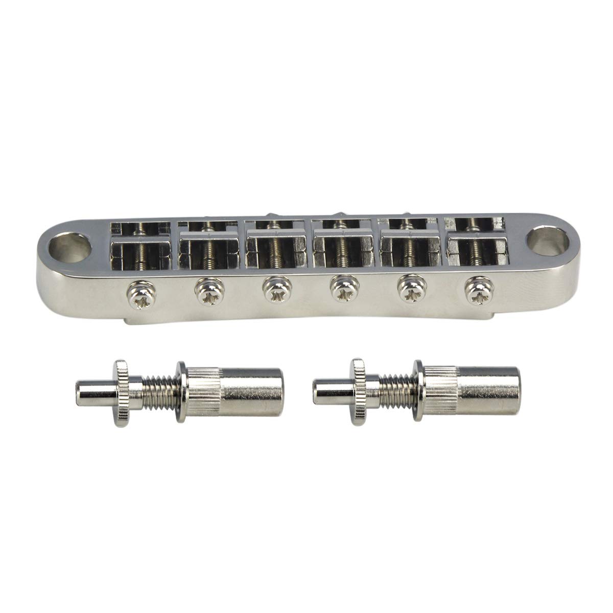 GOTOH GE103B-T Tune-O-Matic Bridge Nickel Plated for Les Paul Electric Guitar Replacement Part - Perfect for Guitar Upgrades, Repairs and Professional Setups