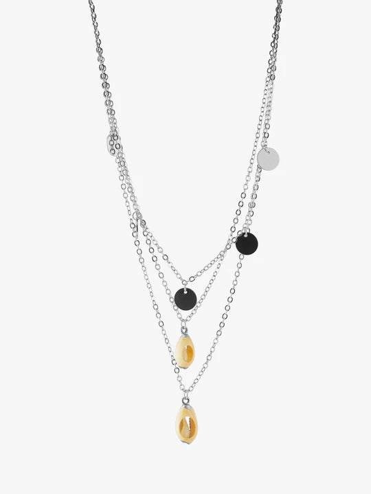 PCVigola Silver Combi Necklace for Women - Elegant Layered Pendant Chain for Daily Wear, Parties & Special Occasions