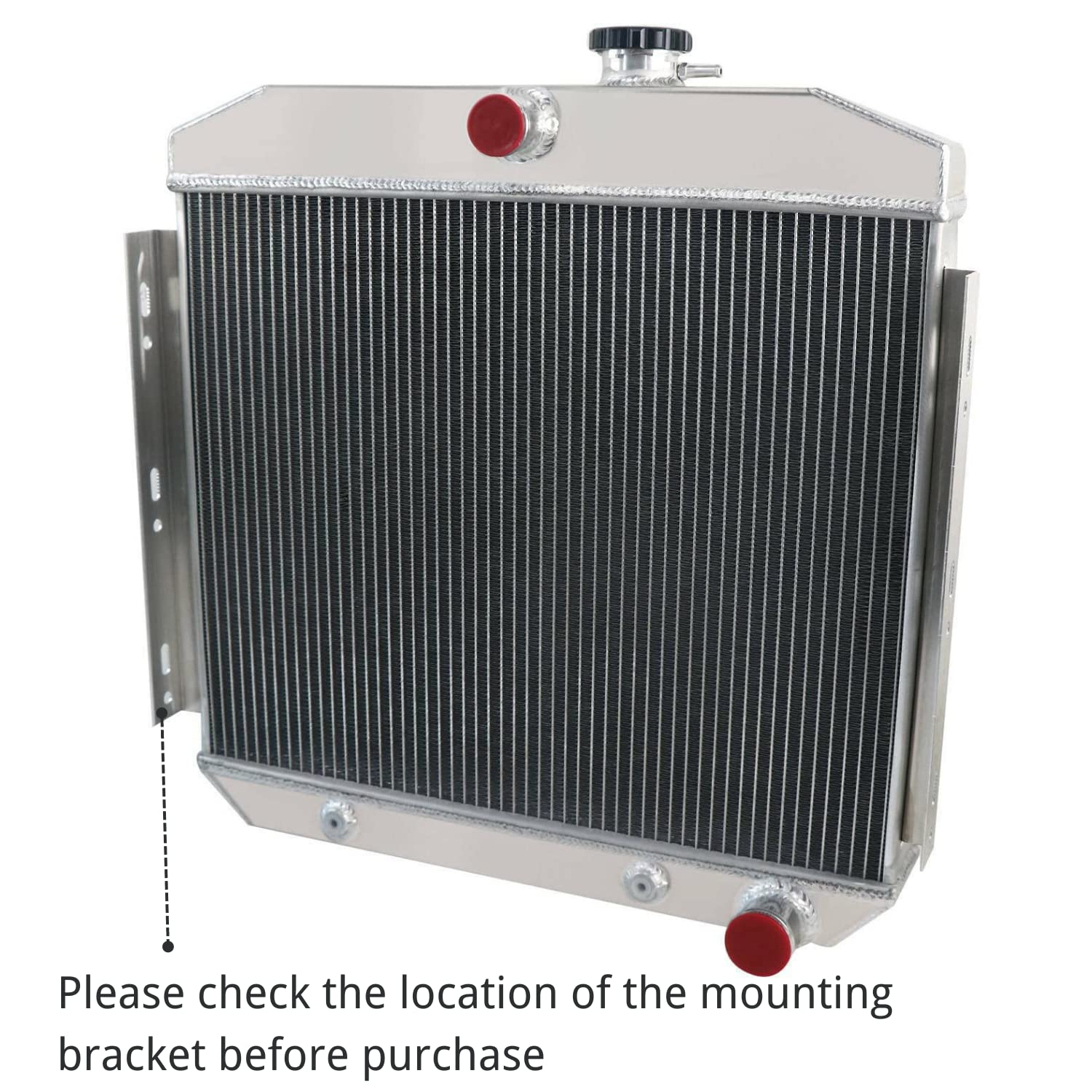 4 Row Aluminum Radiator for 1955-1957 Chevy Bel Air, One-Fifty, Two-Ten, Sedan Delivery, Del Ray & Nomad V8 - High Performance Cooling System with Shroud & Fan Relay - Perfect for Classic Car Restoration & Hot Rod Upgrades