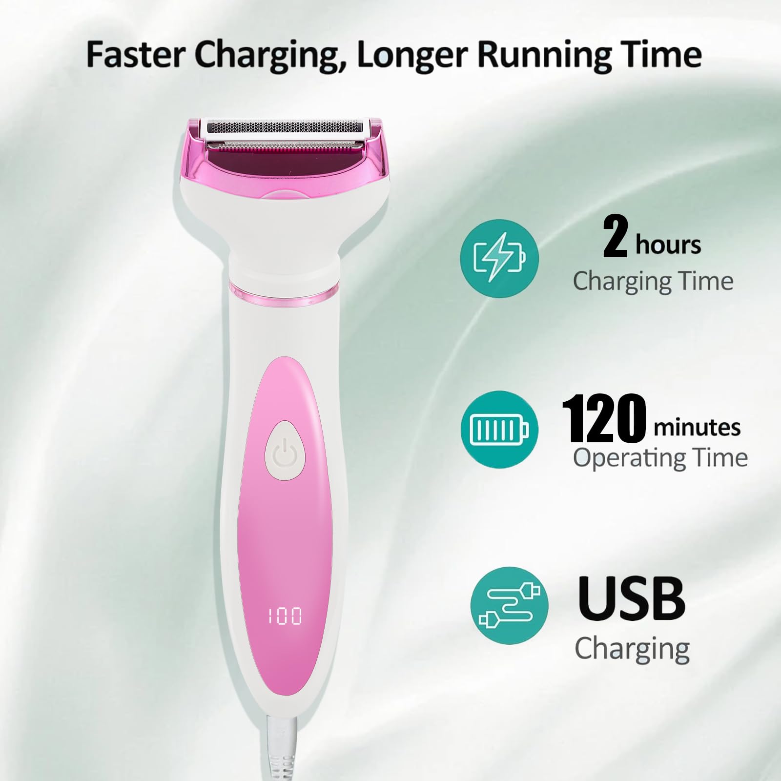 Best Electric Shaver for Women - Painless 4-in-1 Rechargeable Hair Removal Kit for Bikini, Face, Legs, Nose & Armpits | Smooth Shaving for Daily Grooming & Travel