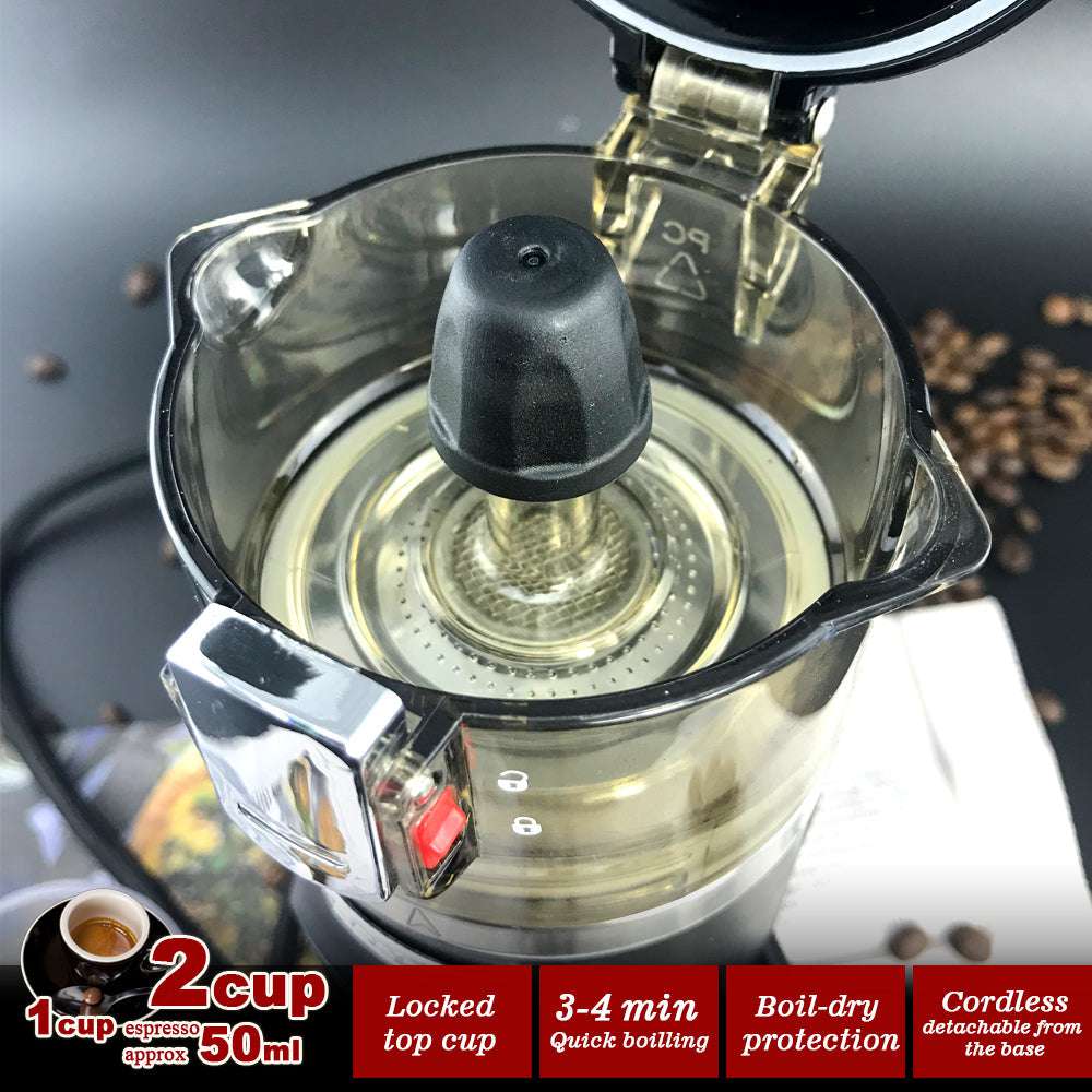 12V Car Espresso Moka Coffee Maker Set - Portable Travel Coffee Machine with 2 Cups for Road Trips & Camping | Perfect for Commuters, Truck Drivers & Outdoor Adventures