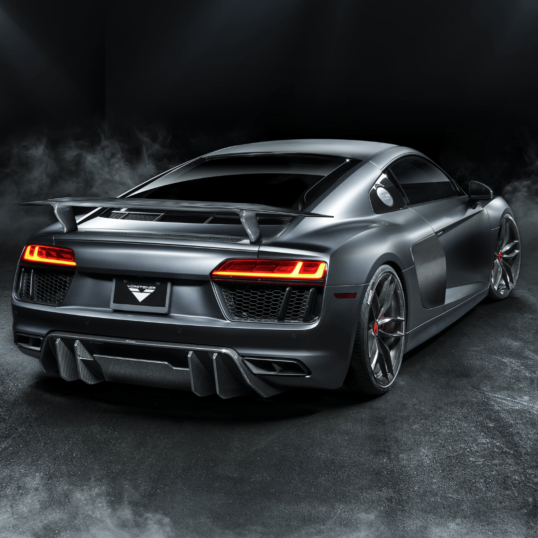 Audi R8 V10+ Carbon Fiber Rear Wing Spoiler - High-Performance V Style™️ for Racing & Street Use
