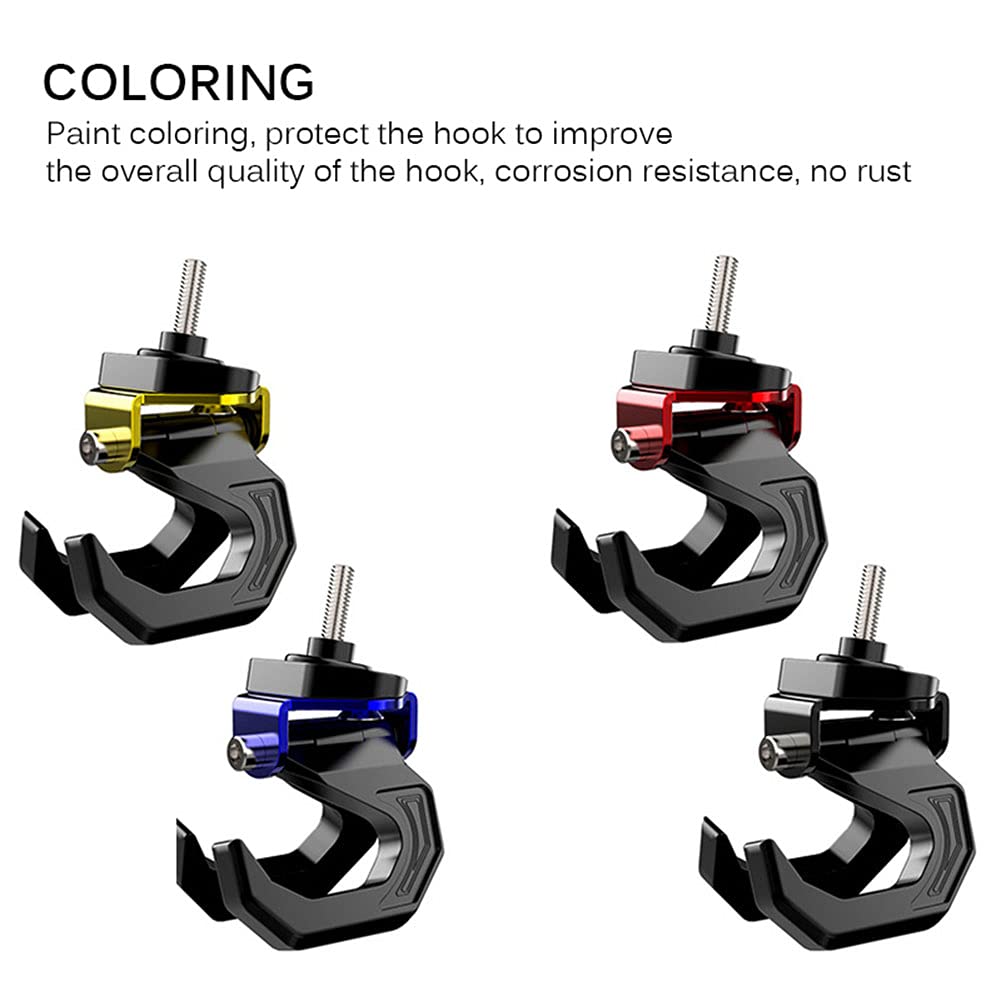 Zcargel Motorcycle Hook - Double Hook Helmet & Bag Holder - Durable Aluminum Alloy for Luggage & Helmets - Garage & Road Use