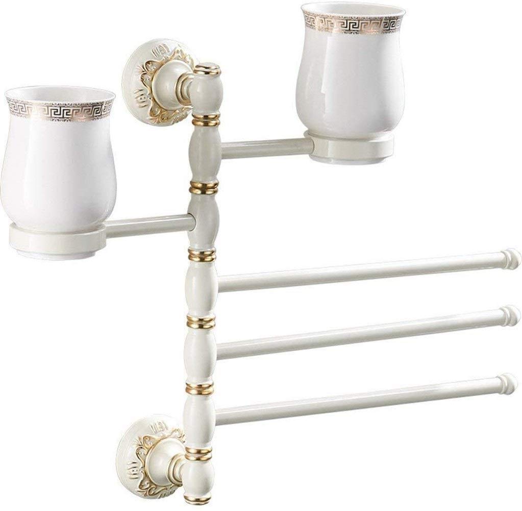 Sturdy Wall-Mounted Waterproof Towel Rack Holder - No Drilling Required, Multi-Bar Bathroom Towel Hanger for Bathroom, Kitchen or Bedroom Organization - Perfect for Small Spaces and Rental Homes