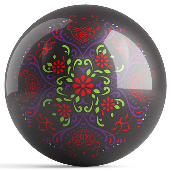 Brandon Starr Black Sugar Skull Bowling Ball - Premium Performance for Competitive Bowlers | Perfect for League Play, Tournaments & Practice Sessions