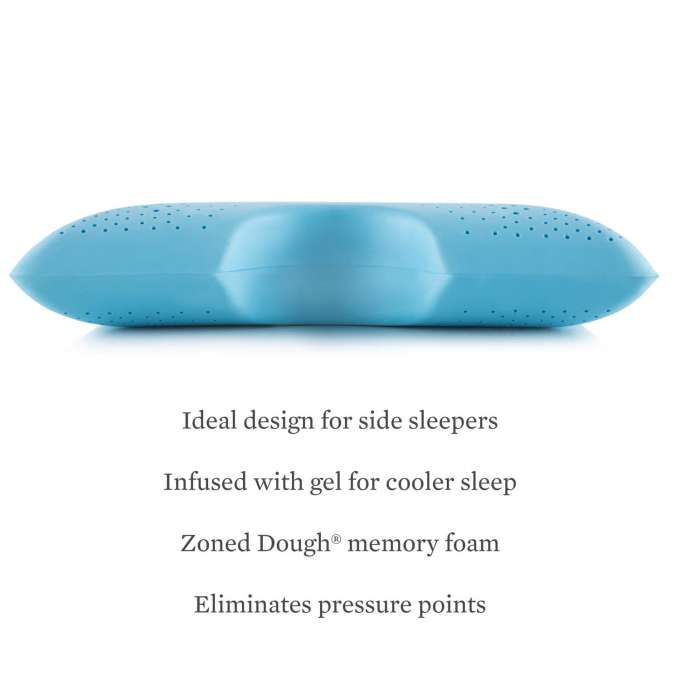 Malouf Shoulder Zoned Gel Dough Pillow - Orthopedic Support for Neck & Back Pain Relief - Perfect for Side Sleepers & Pressure Relief at Home or Travel