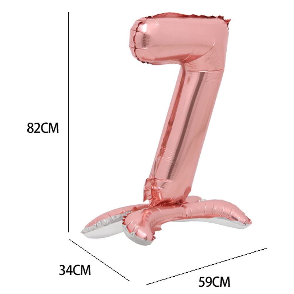 40 Inch Rose Gold Standing Letter Balloon - Alphabet & Number Foil Mylar Decor for Weddings, Birthdays, Bachelorette Parties, Bridal Showers, Graduations & Anniversaries - Perfect for Photo Backdrops, Wall Decor & Celebration Displays