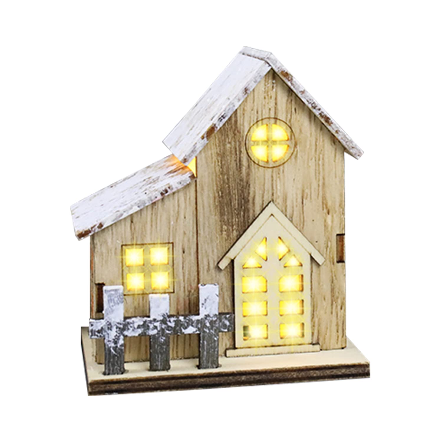 MARACOL Christmas LED Luminous Village Set - Battery Operated Cute Holiday Scene Decor for Desktop, Bedroom & Home - Perfect for Christmas Tree Decorations, Gift Exchanges & Festive Atmosphere