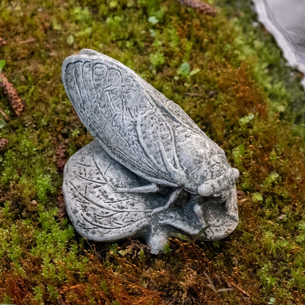 Campania International Cicada Garden Statue - Handcrafted Outdoor Decor for Patio, Garden & Yard - Perfect for Mediterranean & Rustic Landscaping