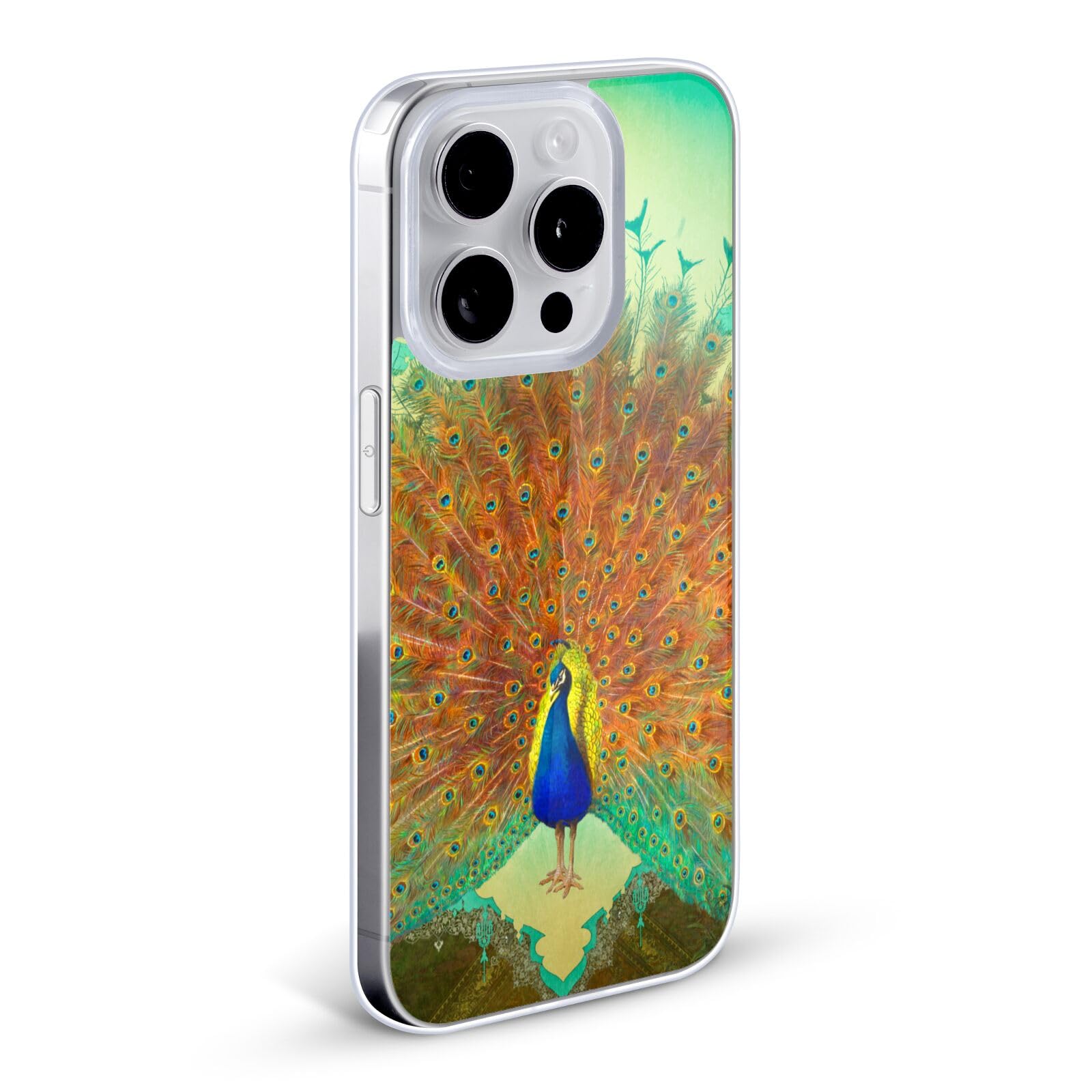 Officially Licensed Peacock Animal Soft Gel Case for Apple iPhone 12 Mini - Durable Protection with Artistic Design, Perfect for Everyday Use, Travel & Gift Giving