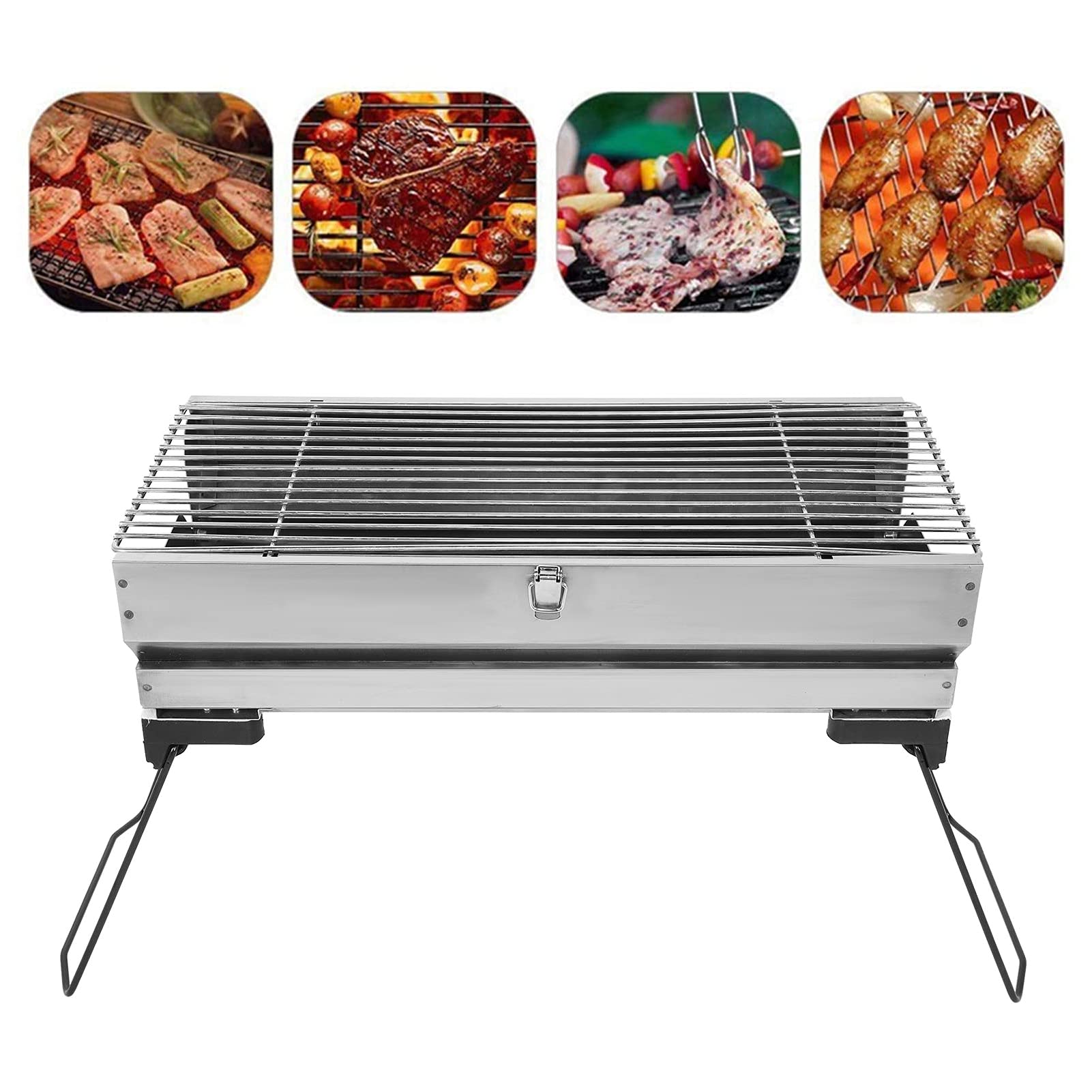Portable Charcoal BBQ Grill - Durable & Wear-Resistant Outdoor Cooking Grill for Backyard, Garden, Patio, Picnics & Camping | Perfect for Grilling, Barbecue Parties & Family Gatherings