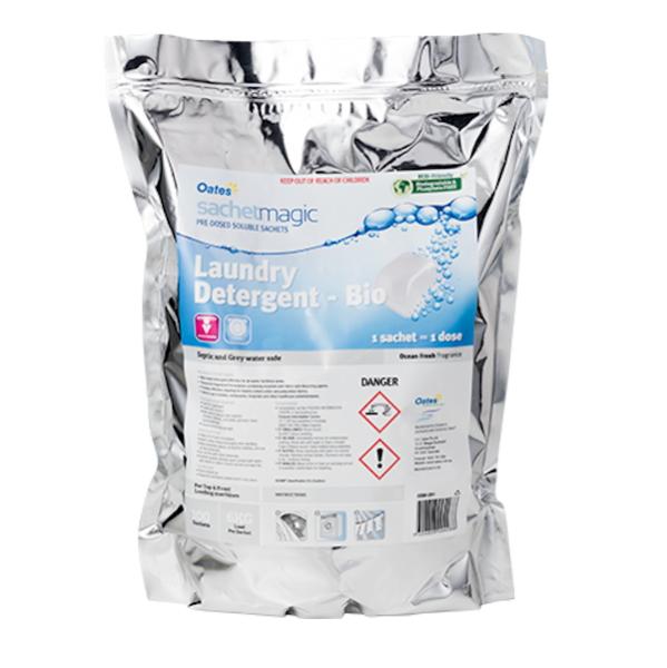 Oates Bio Laundry Detergent - 100 Eco-Friendly Sachets for Gentle & Effective Cleaning | Perfect for Travel, Gym & Small Loads