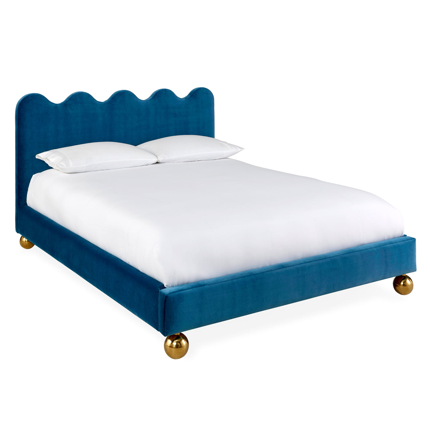 Ripple Queen Size Bed Frame - Modern Platform Bed with Sturdy Wooden Slats - Perfect for Master Bedroom, Guest Room, or Small Space
