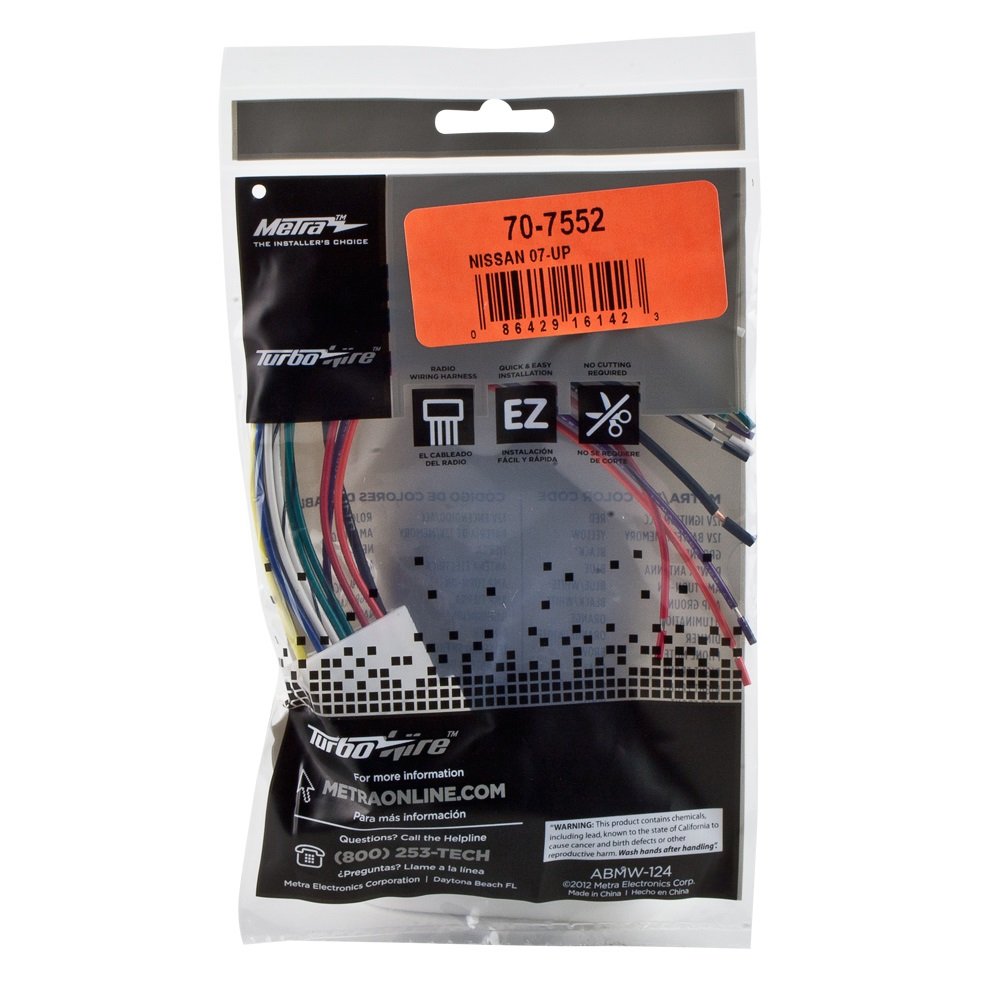 Metra 70-7552 Radio Wiring Harness Compatible with Nissan 2007 & Newer Models | Select Subaru 2008 & Up | Car Stereo Installation Kit for Aftermarket Head Units | Perfect for DIY Audio Upgrades & Professional Installations