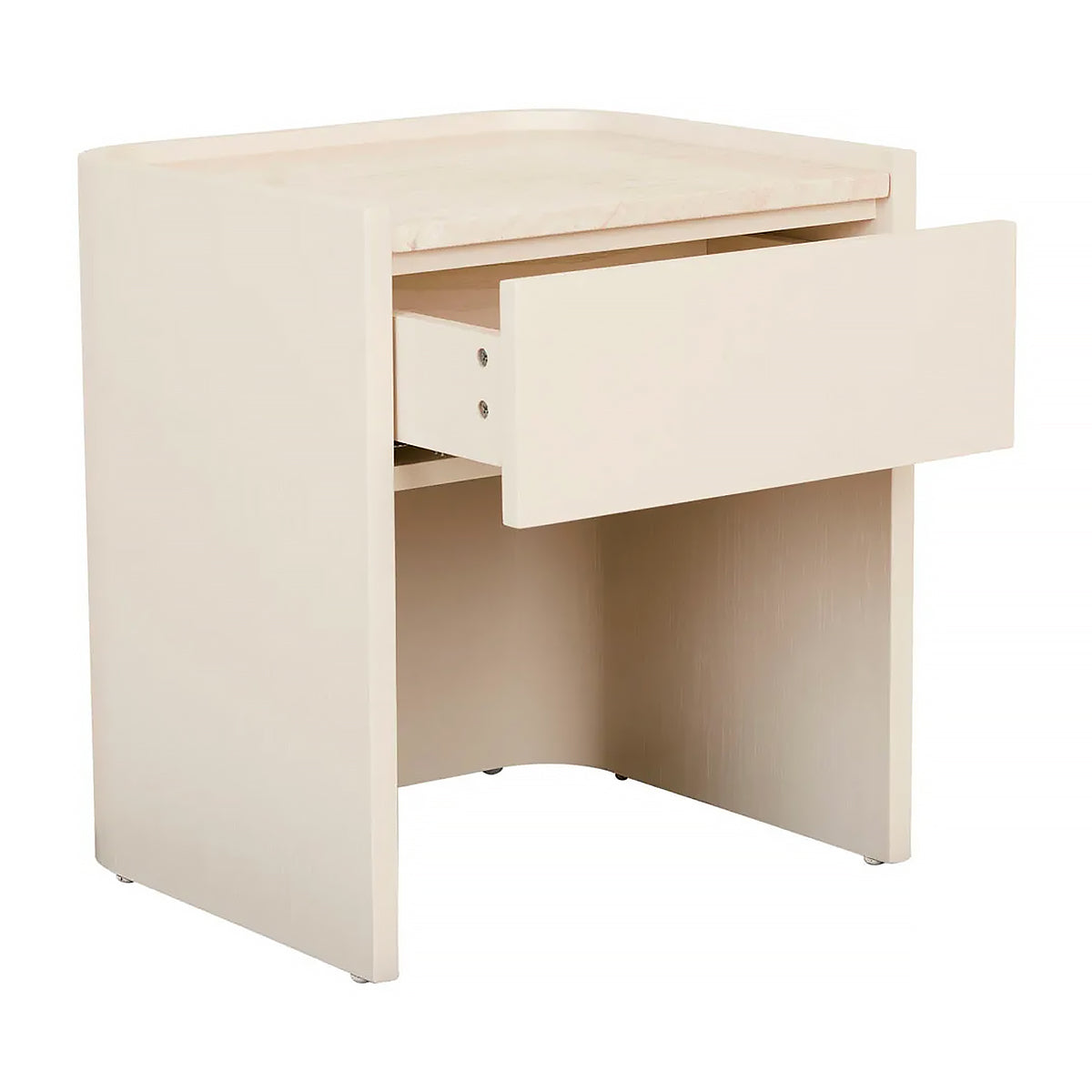 Globe West Elsie Bedside Table - Modern Nightstand with Storage Drawer for Bedroom, Living Room & Office - Stylish Wooden End Table with Shelf