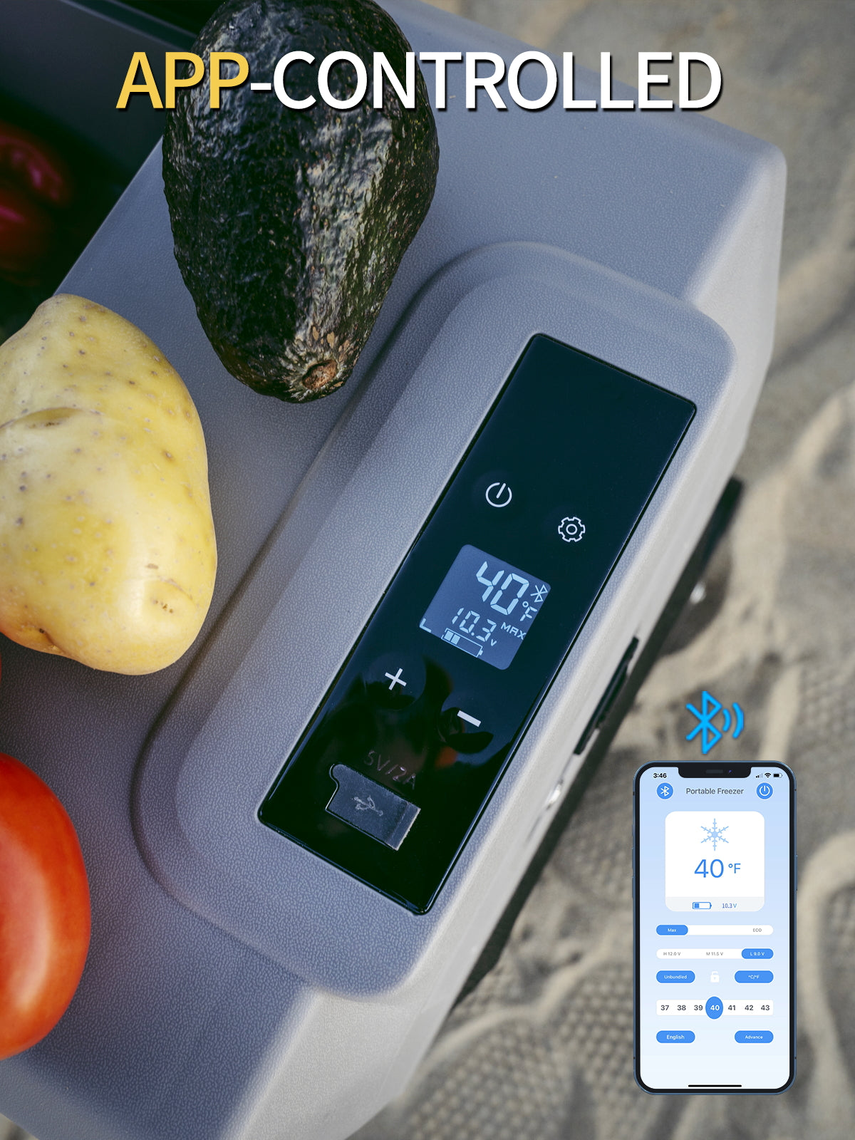 ACOPOWER LionCooler X50A 52-Quart Portable Solar Fridge Freezer - Perfect for Camping, Road Trips & Outdoor Adventures