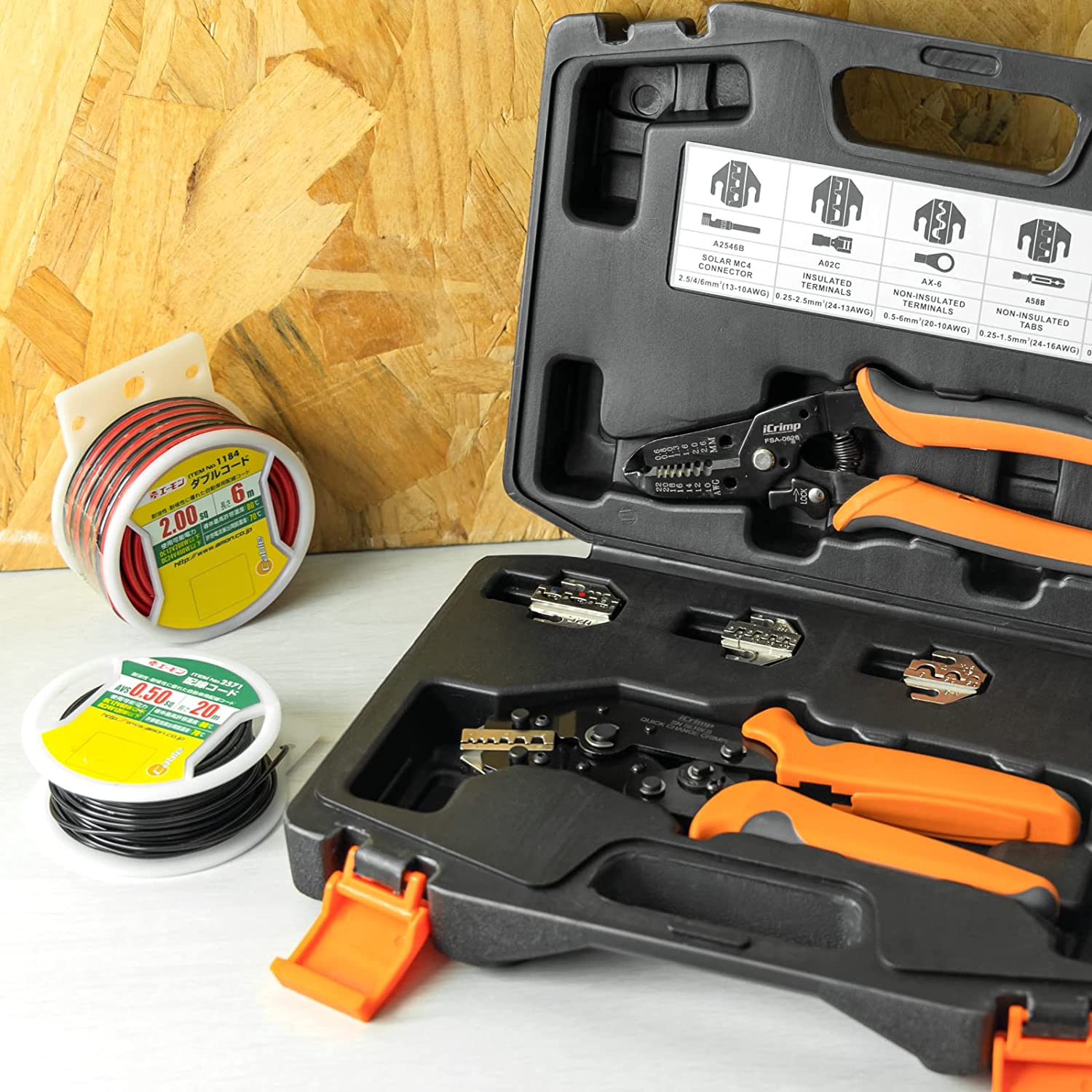 Quick Change Ratcheting Crimper Tool Kit for IWS4, Dupont & Insulated/Non-Insulated Terminals - Professional Electrical Connector Crimping Tool for DIY, Automotive & Electronics Projects