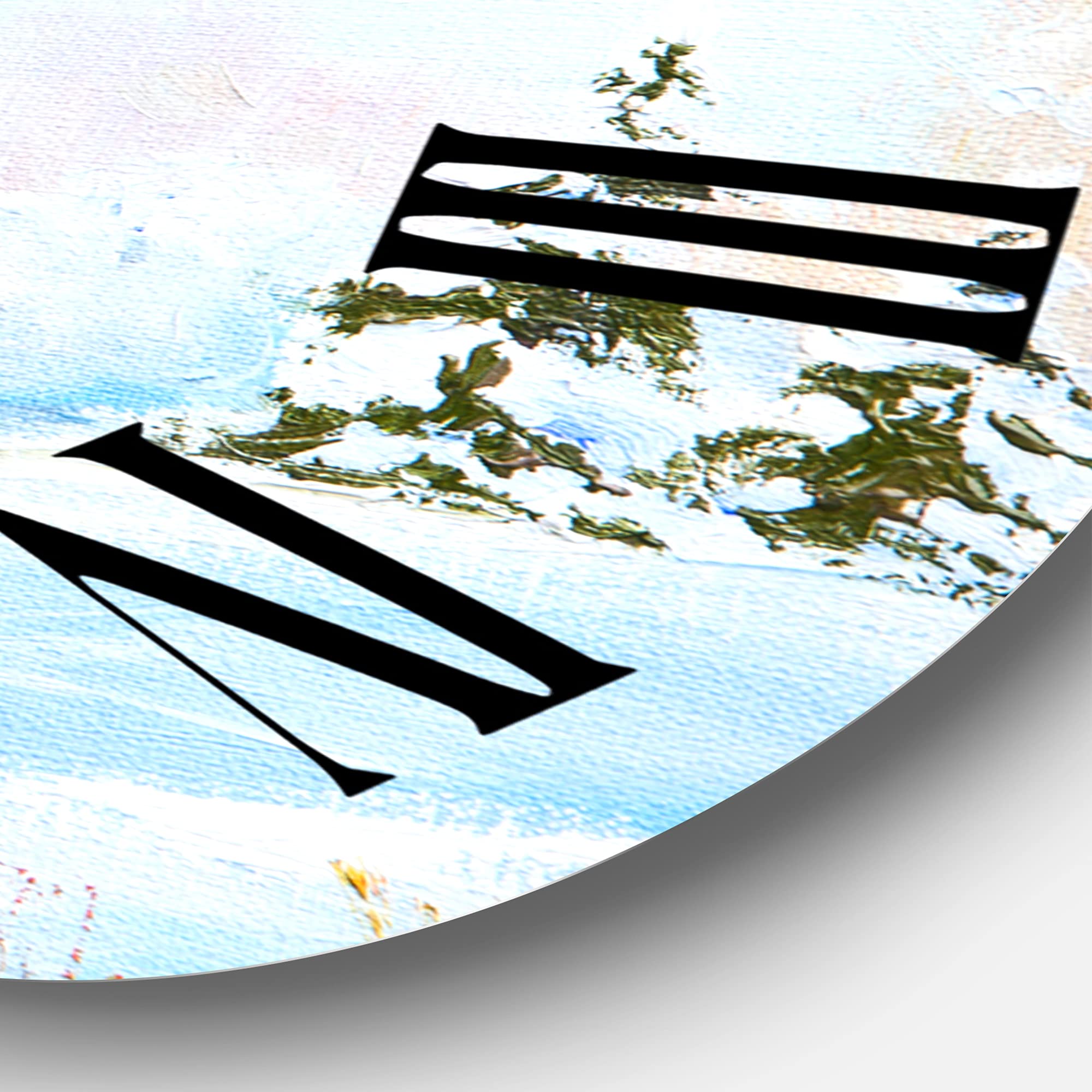 Lake House Wall Clock - Winter Landscape Frozen River in The Forest - Large Nature-Themed Wall Clock for Living Room, Bedroom & Office Decor - Perfect for Rustic, Cabin & Farmhouse Style Homes
