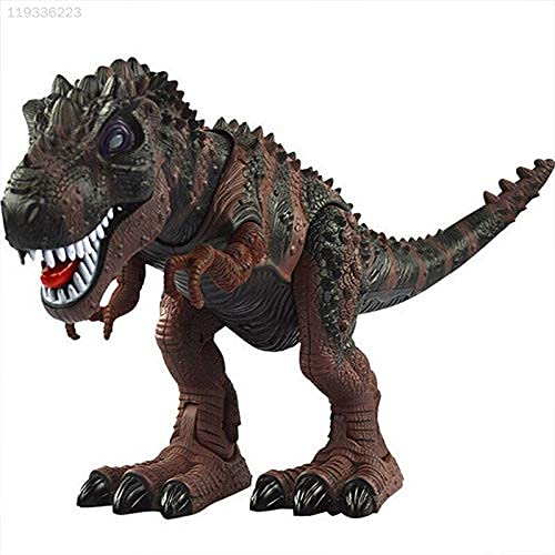 Ubersweet® Imported CD68 Brown Tyrannosaur Electric Dinosaur Toy - Realistic Roaring & Walking Dino Gift for Kids Boys Girls (Birthday, Christmas, Dinosaur Party) | STEM Learning & Imaginative Play