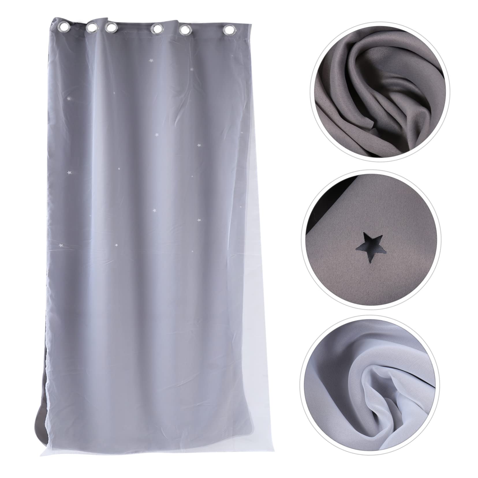 IMIKEYA 3-Pack Dark Grey Blackout Curtains for Girls Room - Thermal Insulated Drapes & Window Blinds for Better Sleep - Perfect for Kids Bedroom, Nursery, or Playroom