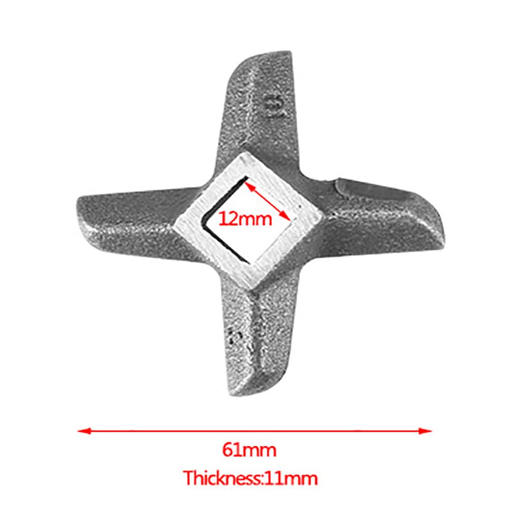 Stainless Steel #10 Meat Grinder Blade Replacement - Durable Spare Part for Electric & Manual Grinders - Perfect for Home Kitchen, Butcher Shop & Food Processing